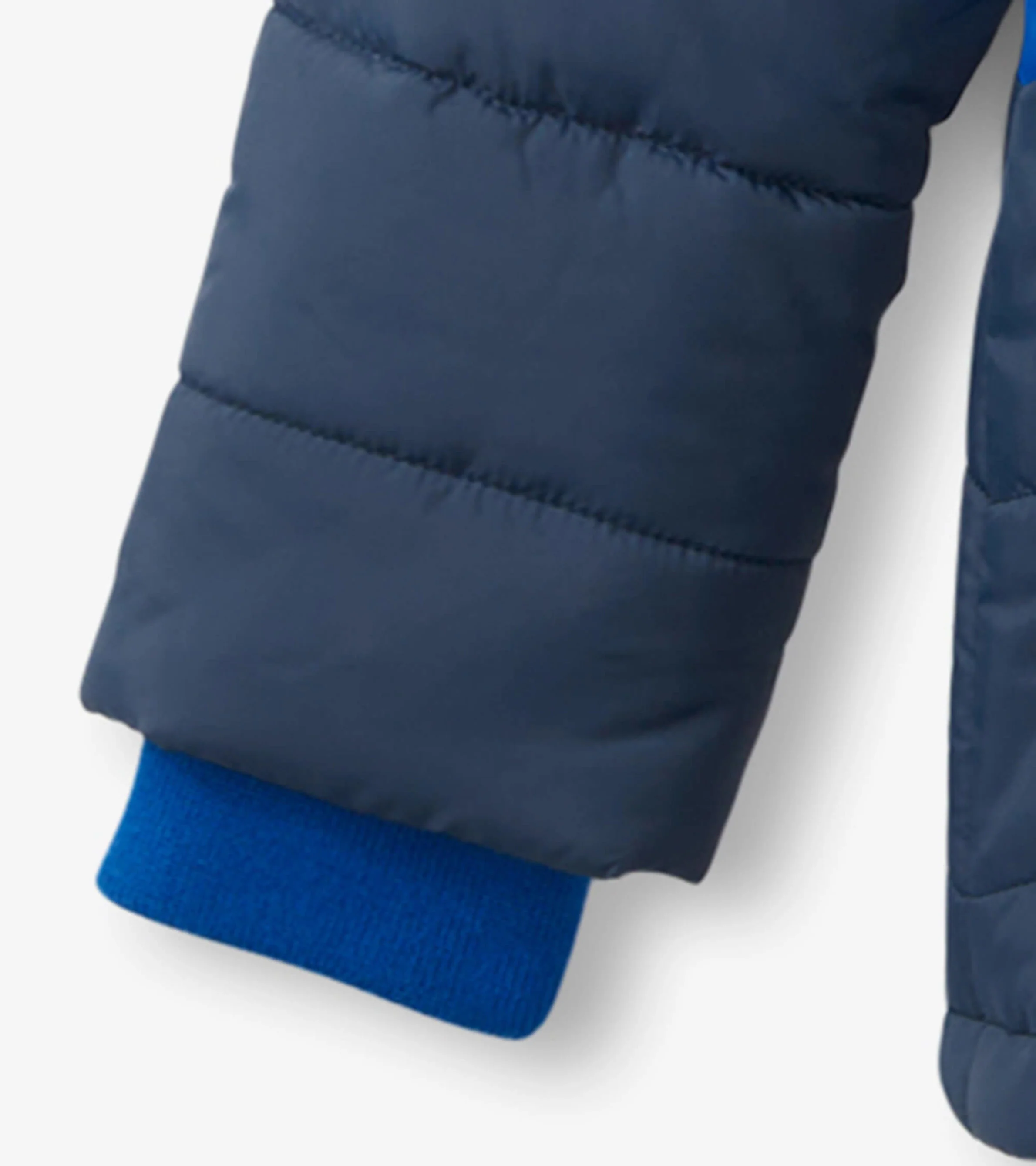 Black & Blue Kids Puffer Jacket - Image 8