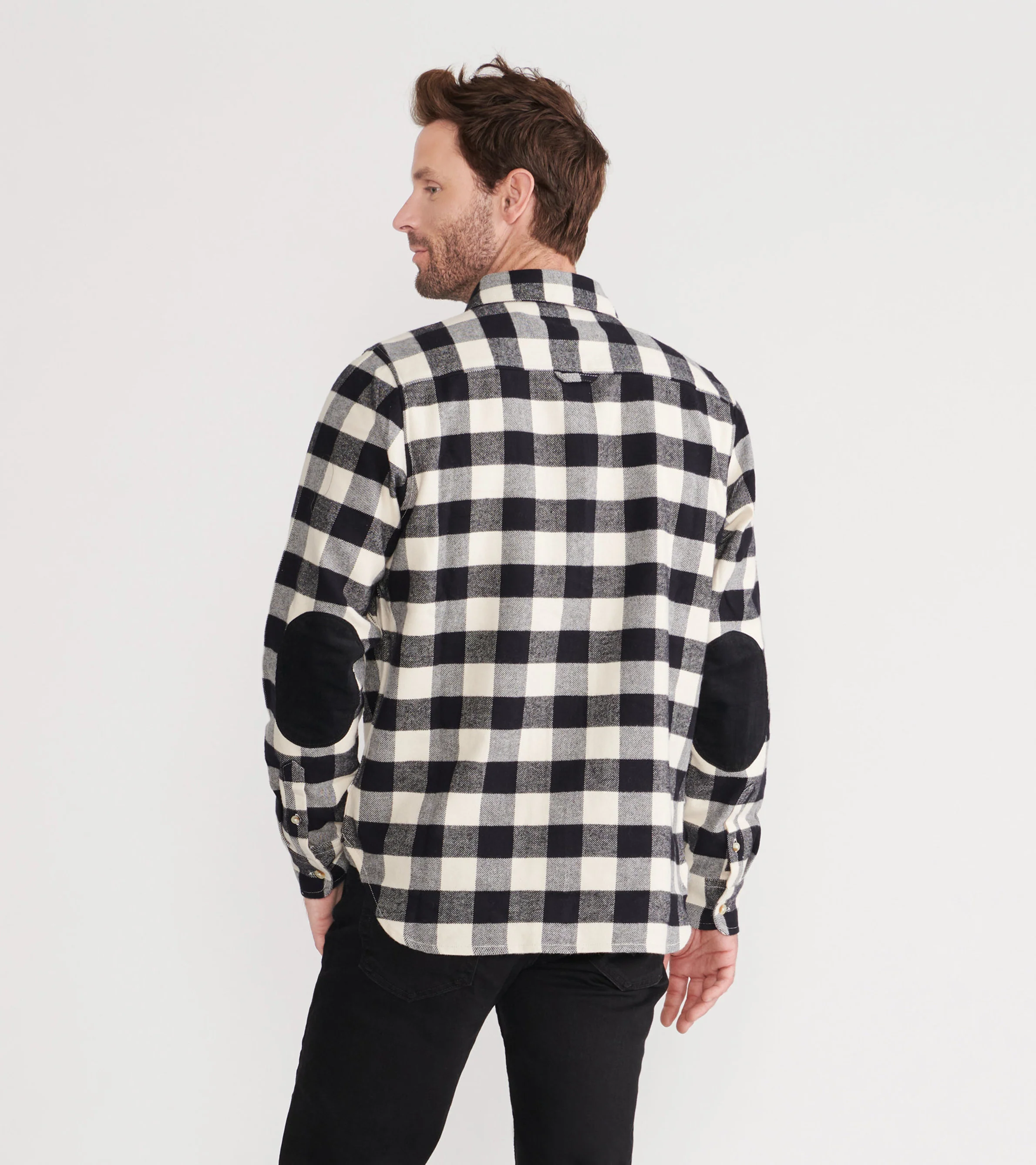 Black Plaid Men's Heritage Flannel Shirt - Image 2