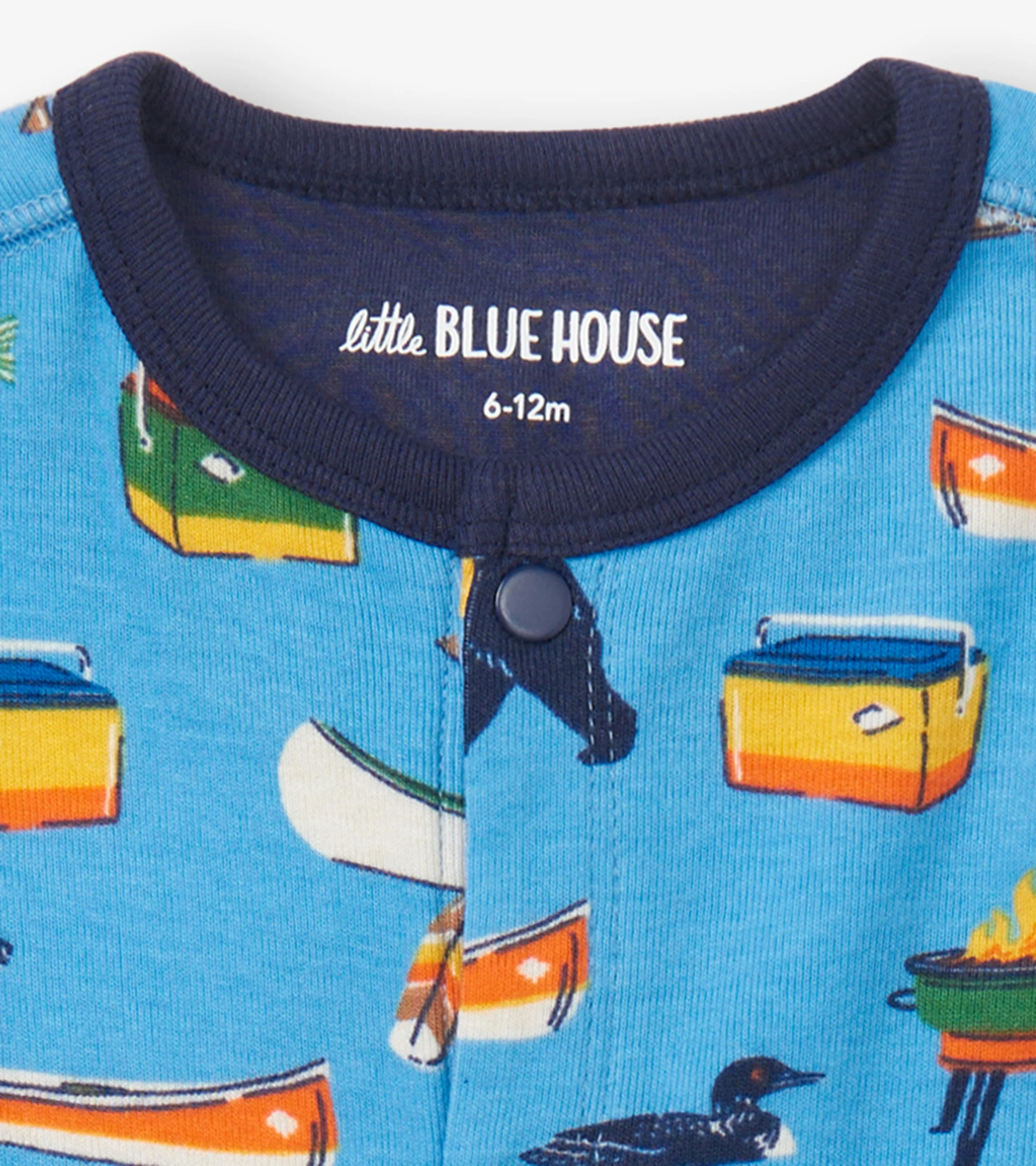 Blue On The Lake Baby Sleeper & Hat - Image 3