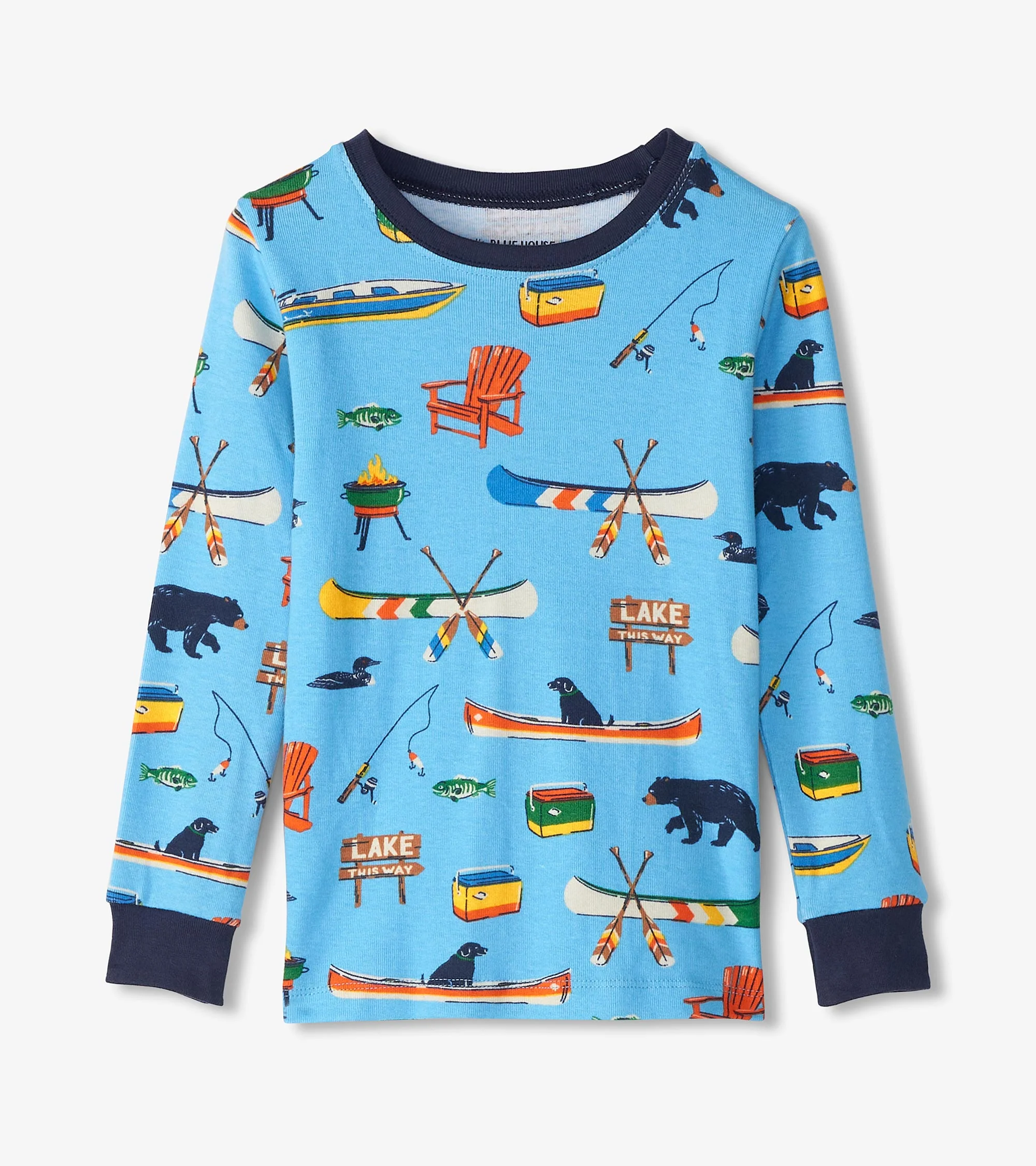 Blue On The Lake Kids Pajama Set - Image 3