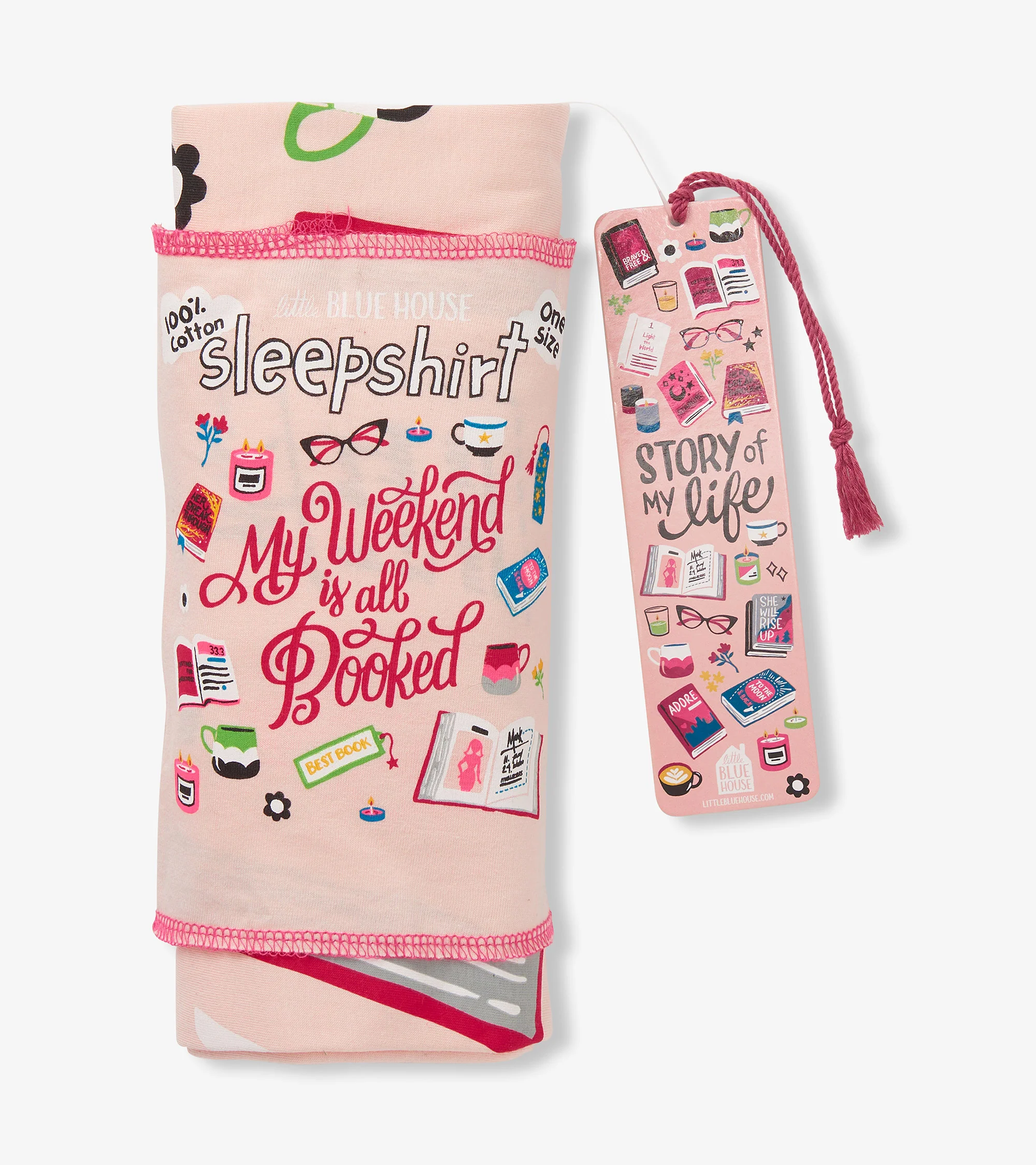 My Weekend is All Booked Women's Cotton Sleepshirt - Image 3