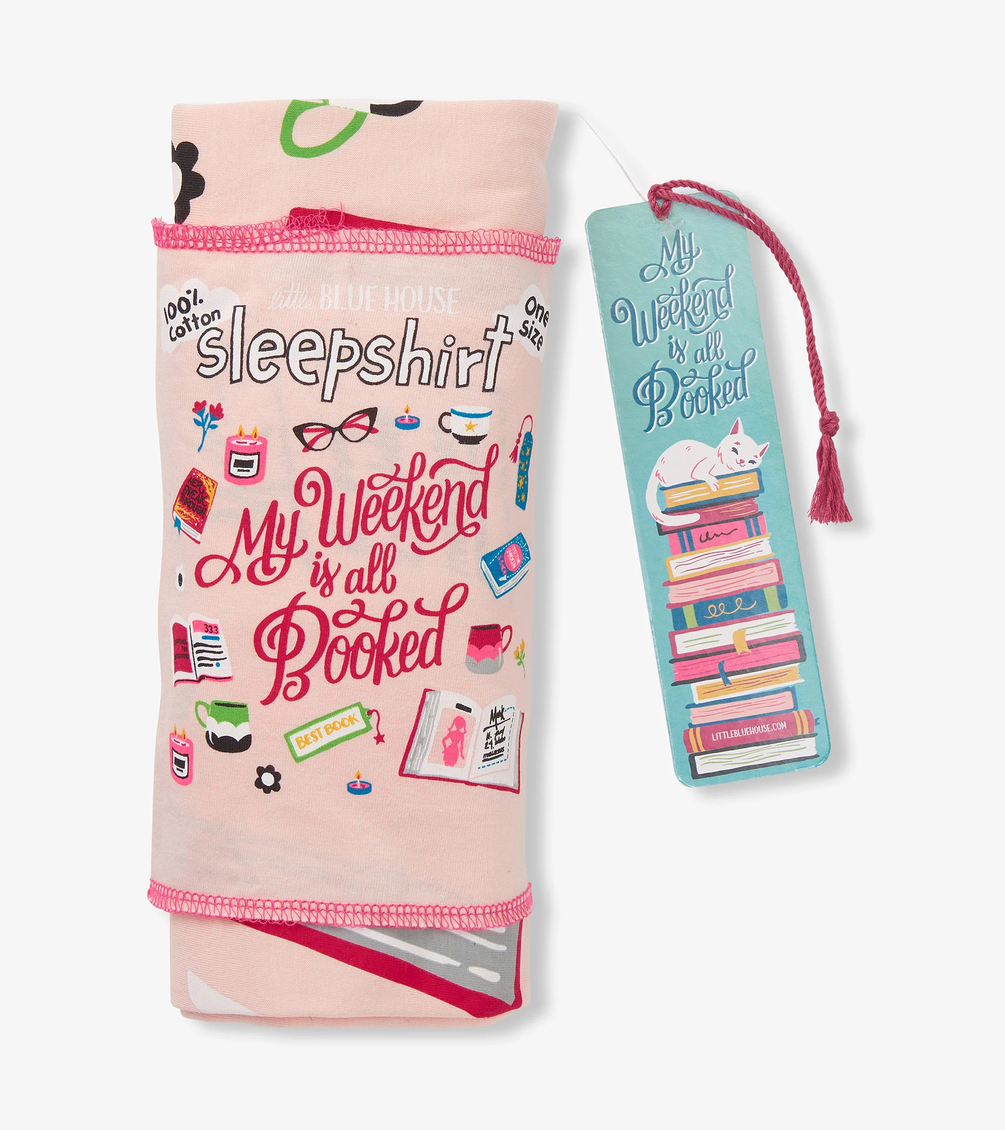 My Weekend is All Booked Women's Cotton Sleepshirt - Image 4