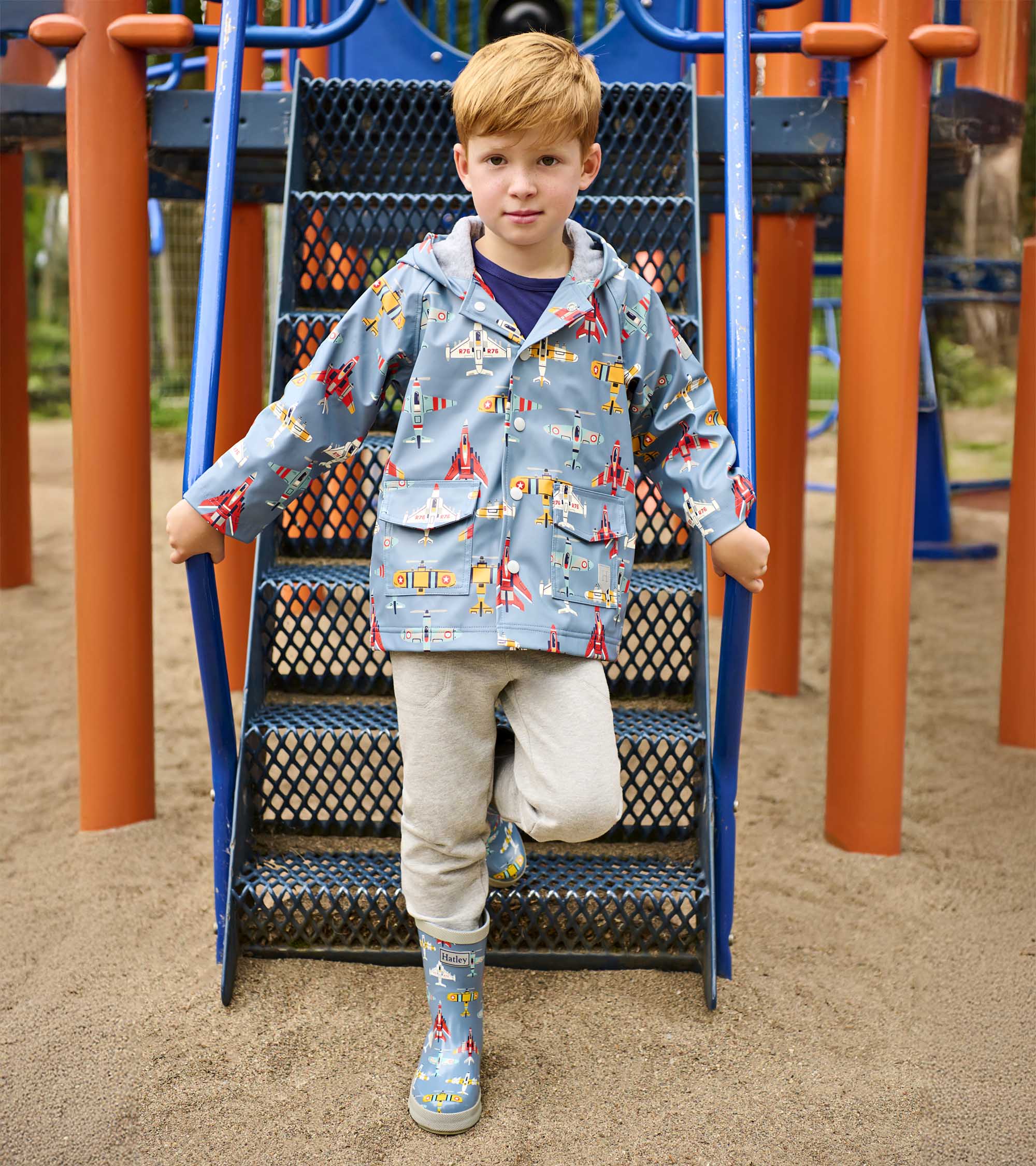 Boys Airplanes Rain Jacket - Image 3