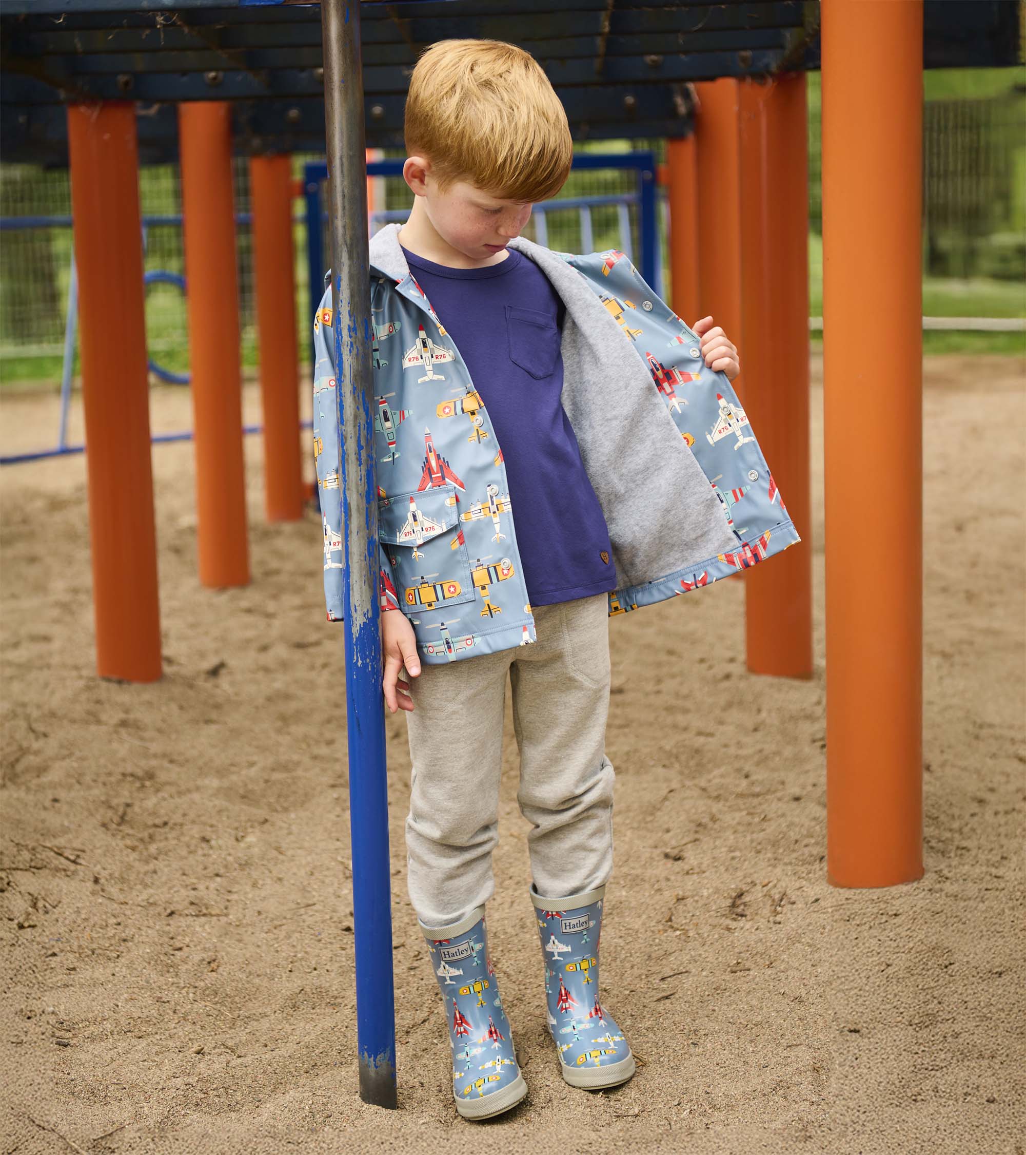 Boys Airplanes Rain Jacket - Image 5