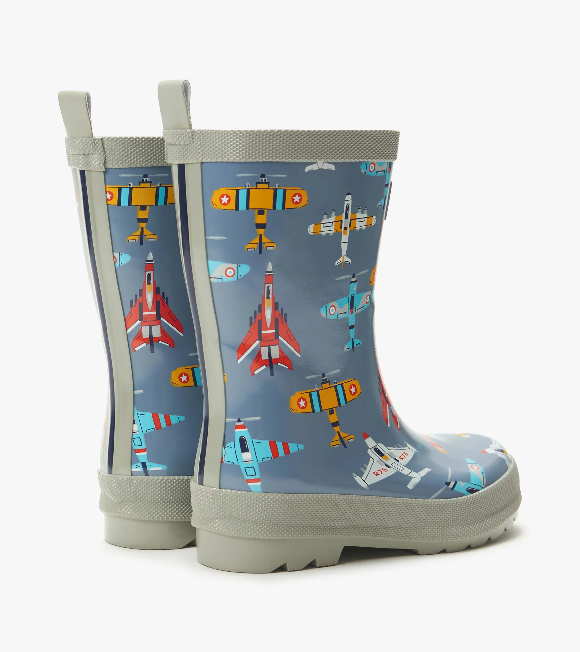 Boys Airplanes Shiny Rain Boots - Image 4