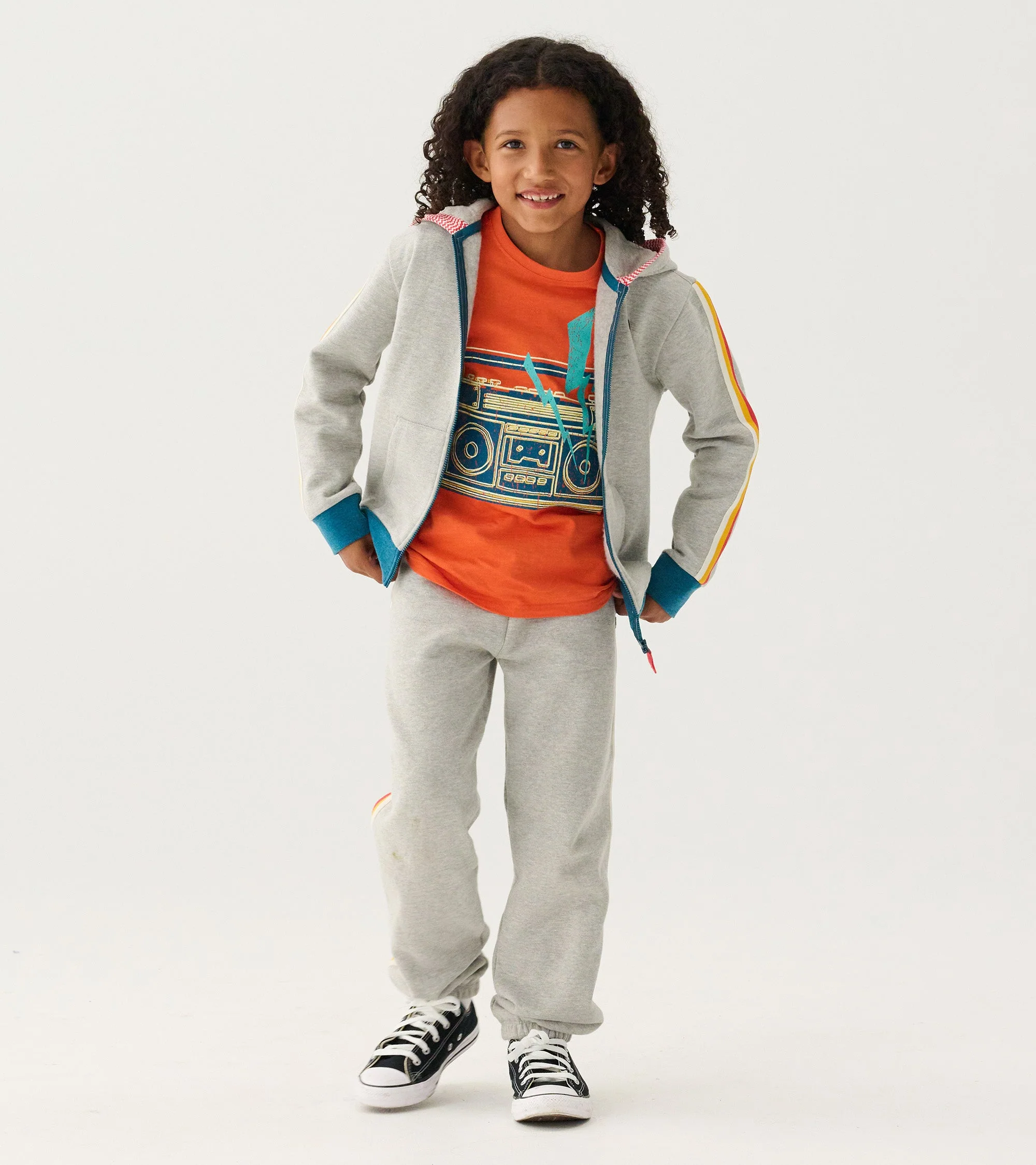Boys Athletic Grey Baggy Track Pants - Image 5