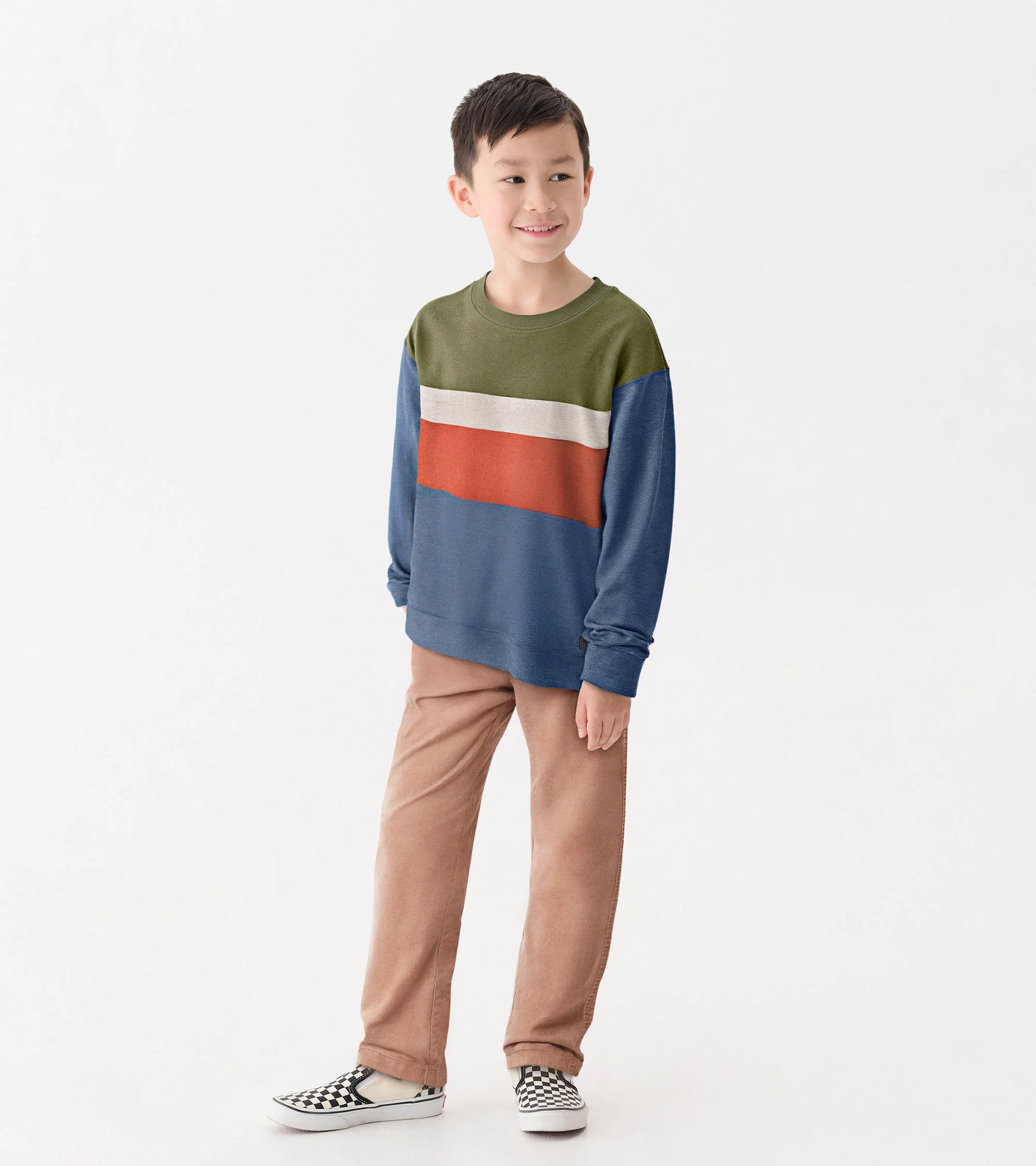 Boys Autumn Colour Block Sweatshirt - Image 2