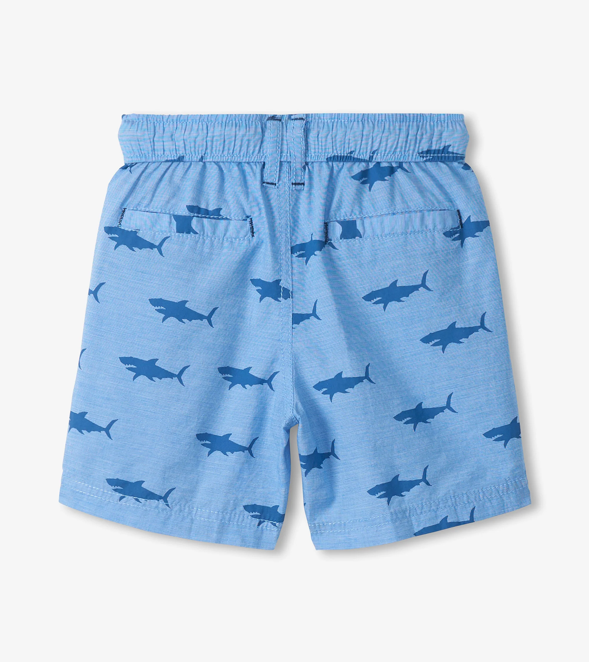 Boys Sharks Oxford Woven Shorts - Image 2