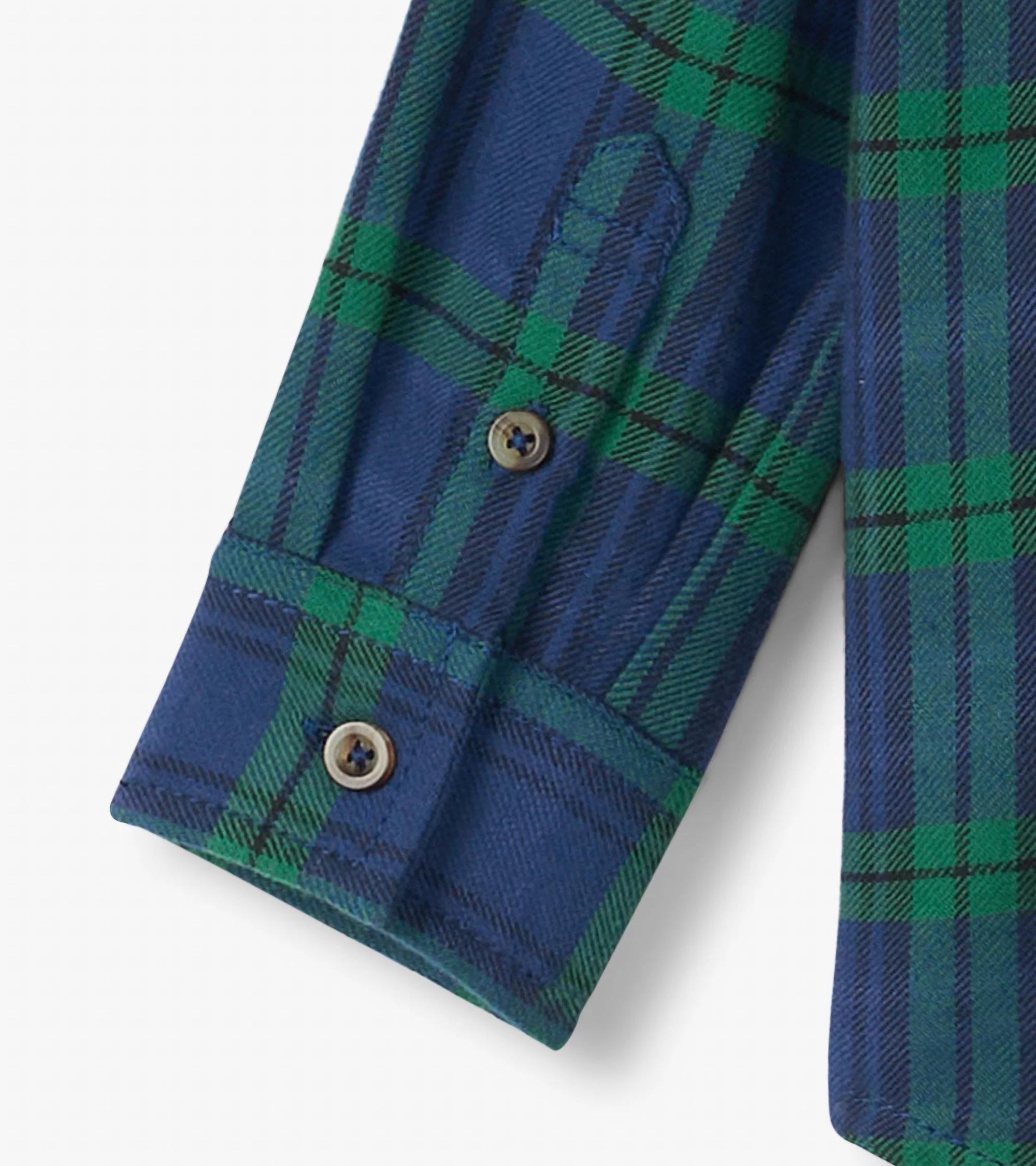 Boys Blackwatch Plaid Button Down Shirt - Image 6