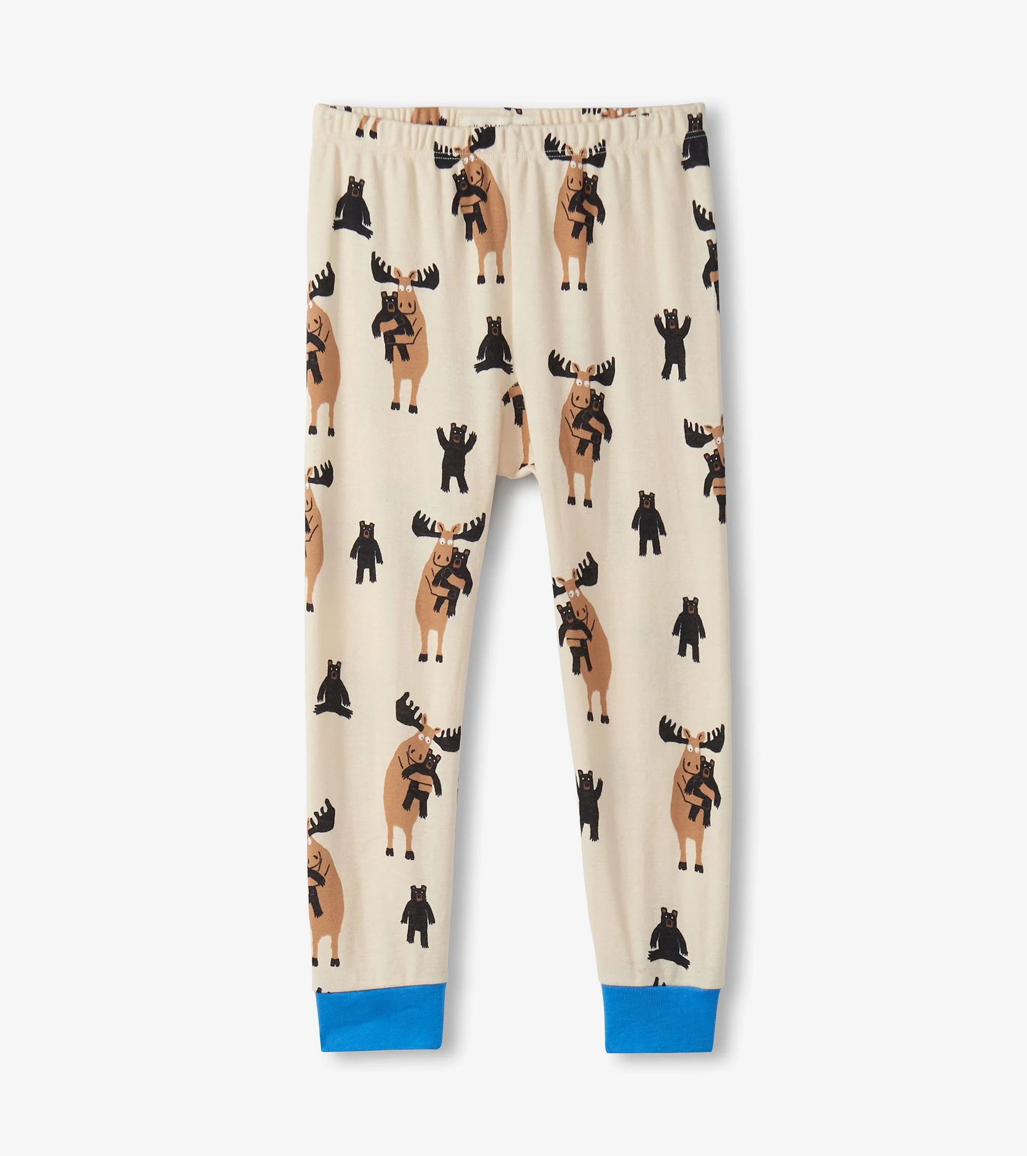 Boys Blue Moose Bear Hug Pajama Set - Image 3