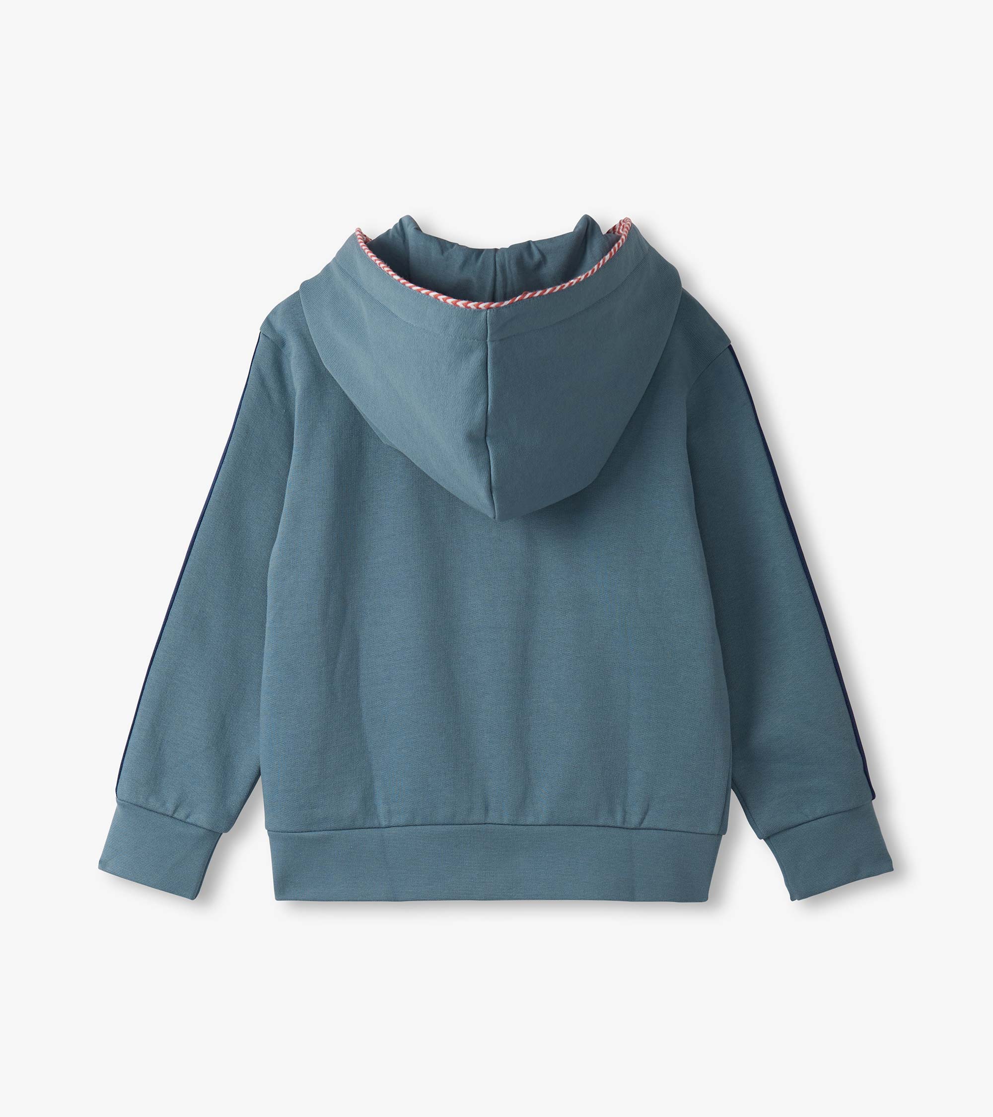 Boys Blue Stone Zip-Up Hoodie - Image 3