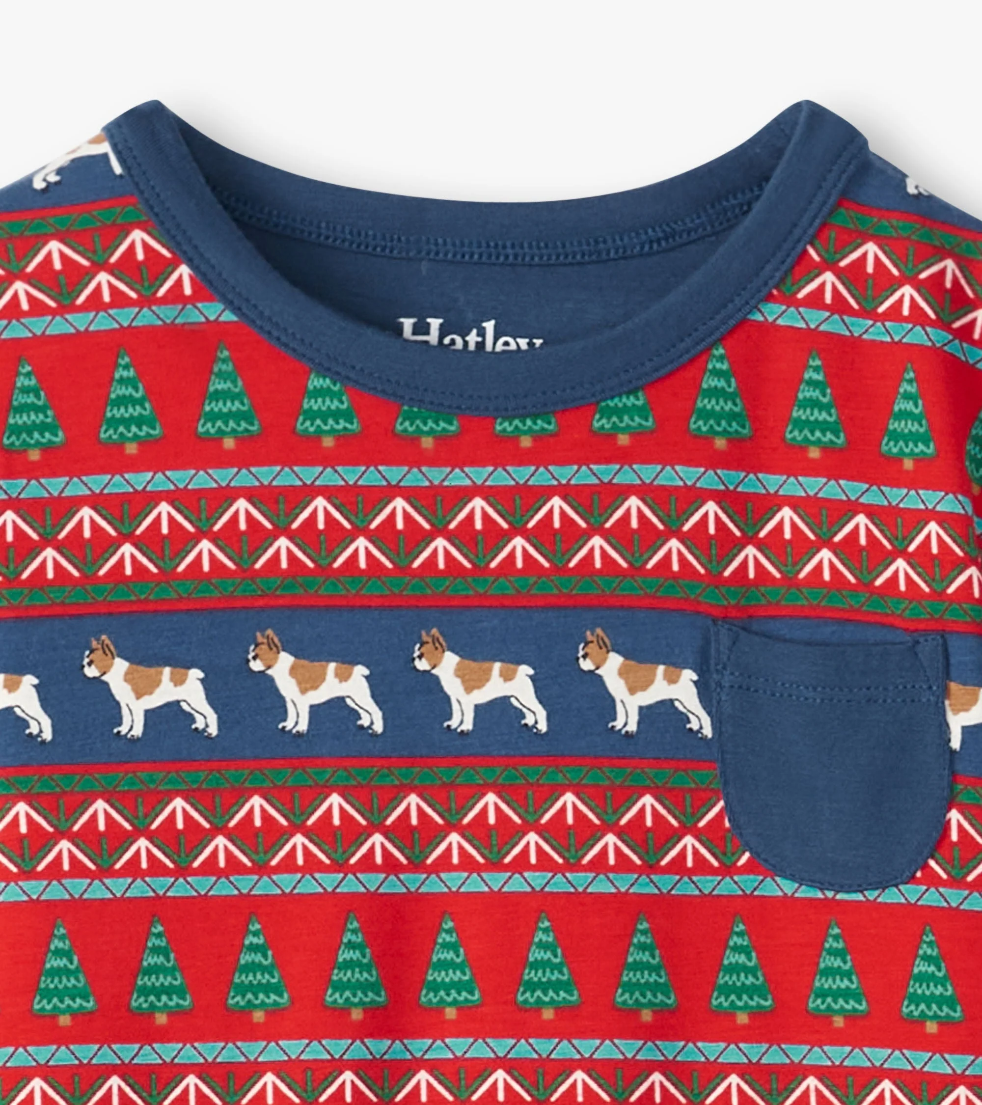 Boys Bulldog Fair Isle Bamboo Pajama Set - Image 4