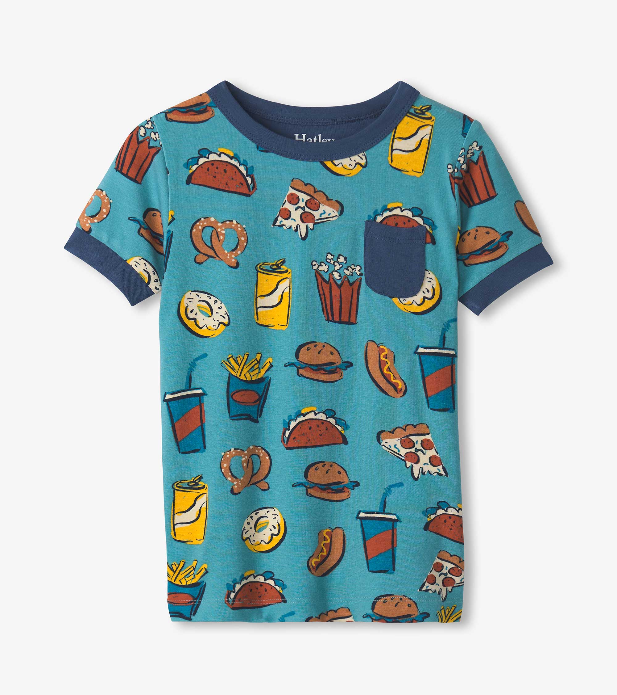 Boys Carnival Food Short Pajama Set - Image 3