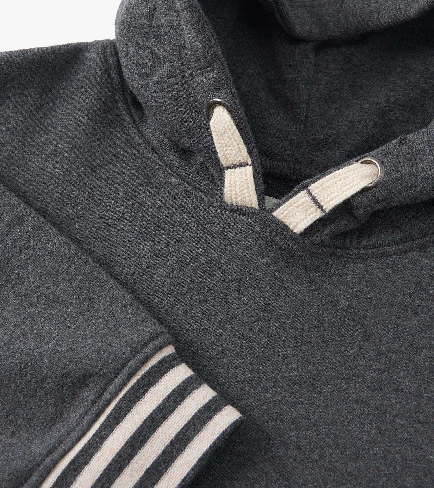 Boys Charcoal Melange Pullover Hoodie - Image 4