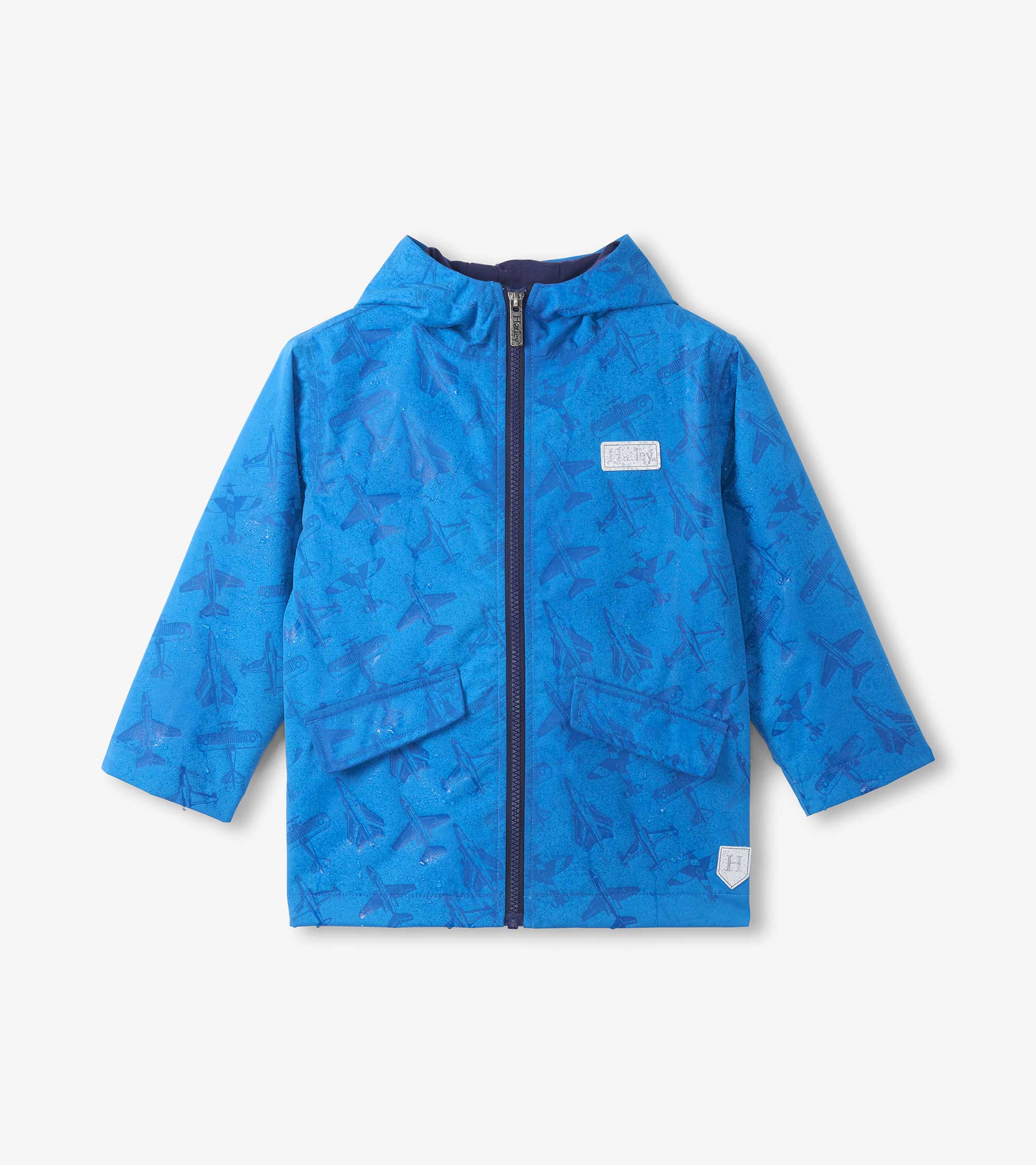 Boys Colour Reveal Vintage Aircrafts Microfiber Field Jacket - Image 2