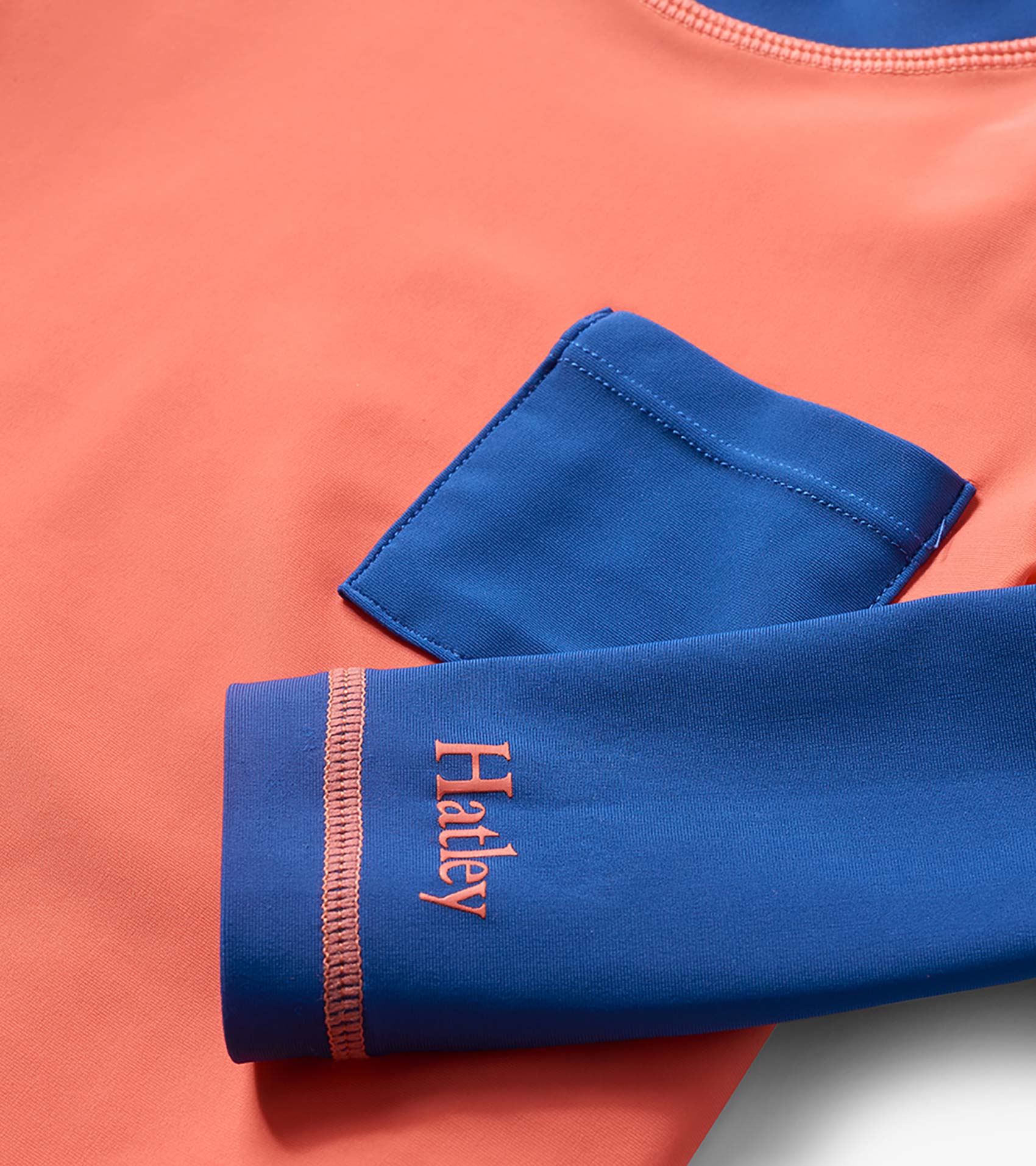 Boys Coral & Navy Long Sleeve Rashguard - Image 5
