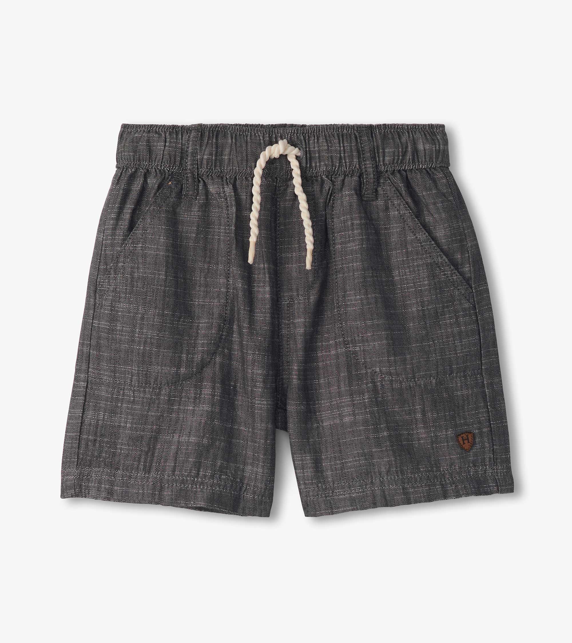 Boys Dark Grey Woven Shorts