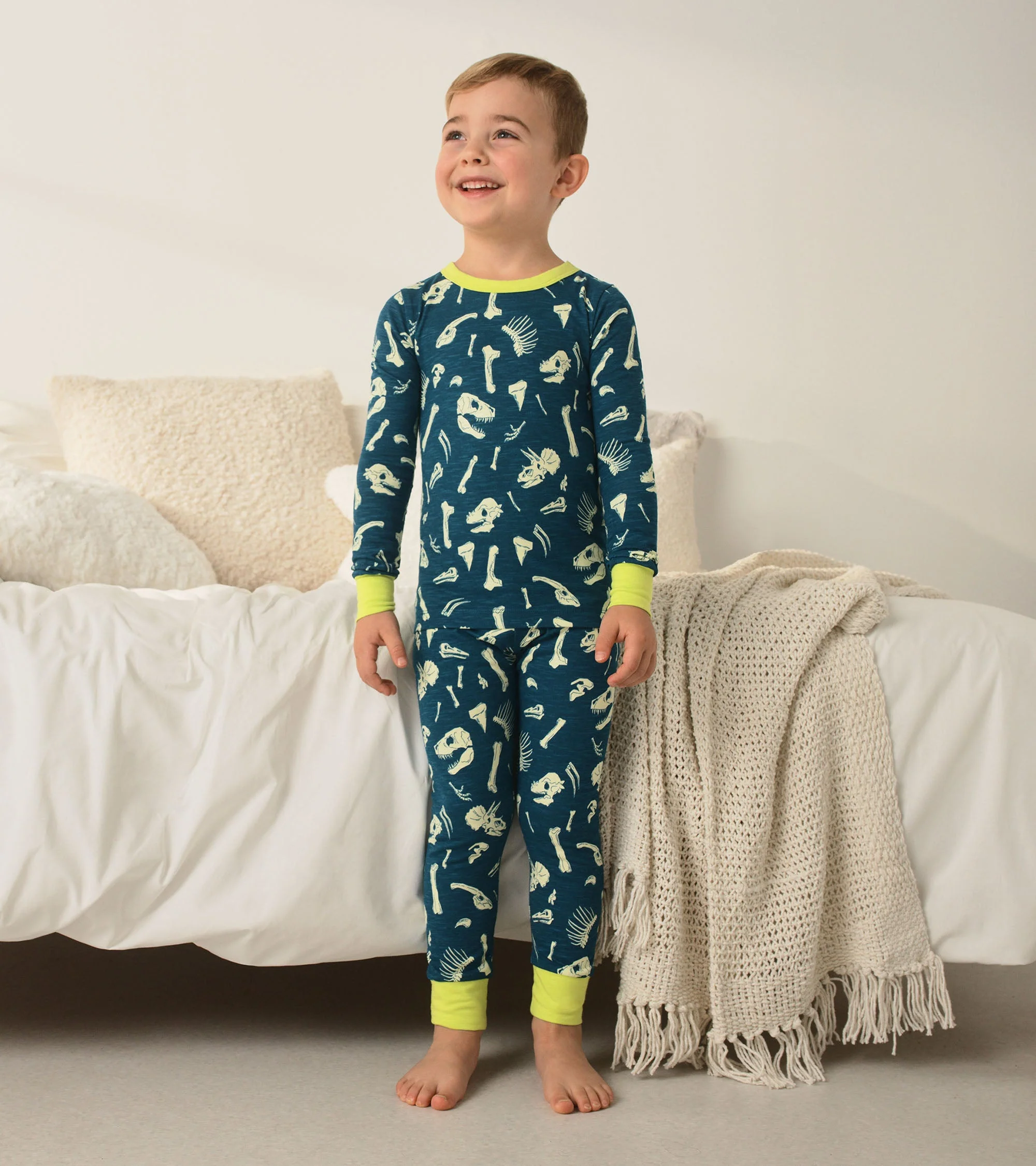 Boys Dino Fossils Pajama Set - Image 3