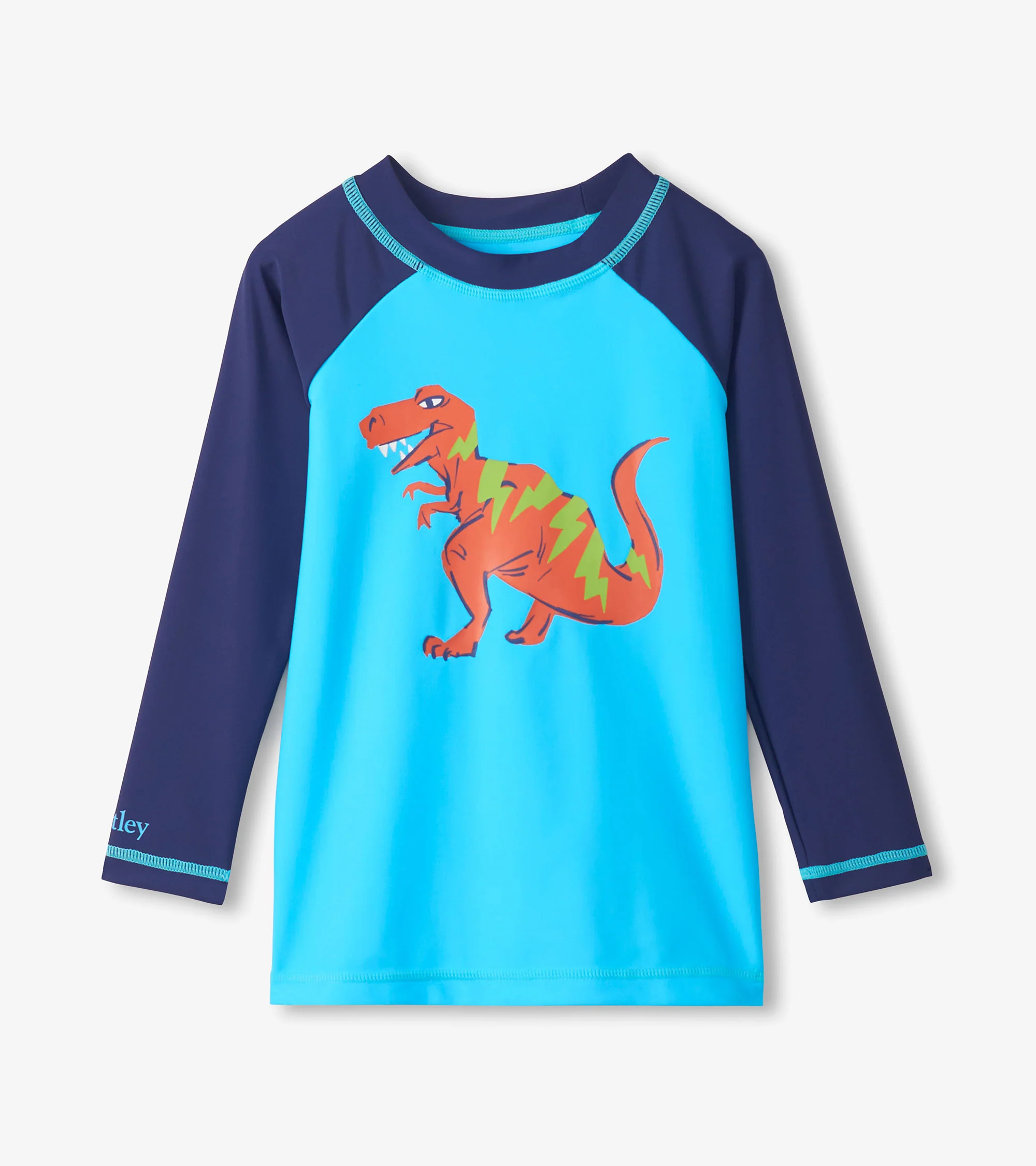 Boys Dino Graphic Long Sleeve Rashguard - Image 2