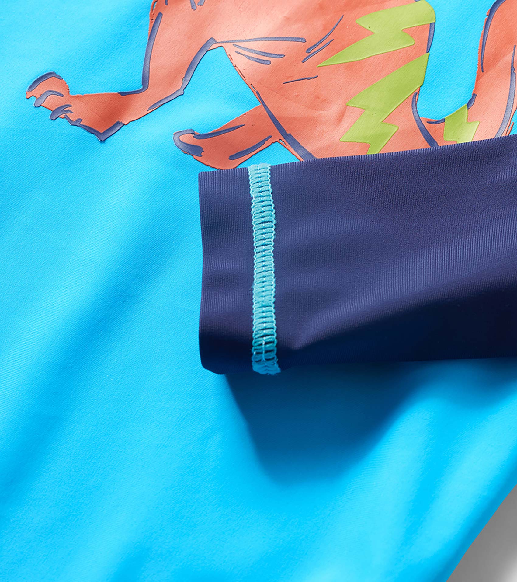 Boys Dino Graphic Long Sleeve Rashguard - Image 6