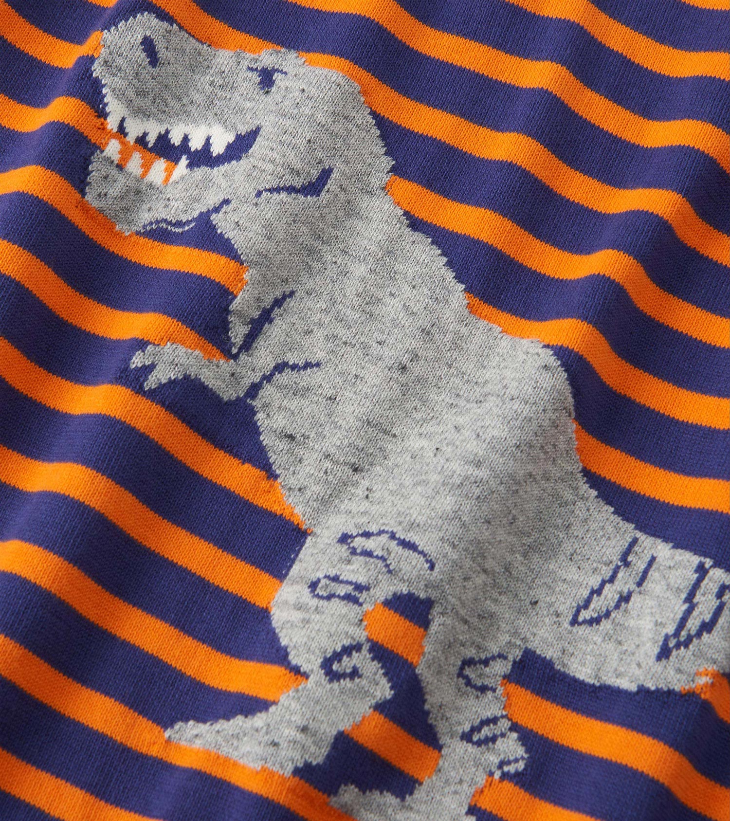 Boys Dino Mixed Stripes Raglan Sweater - Image 4