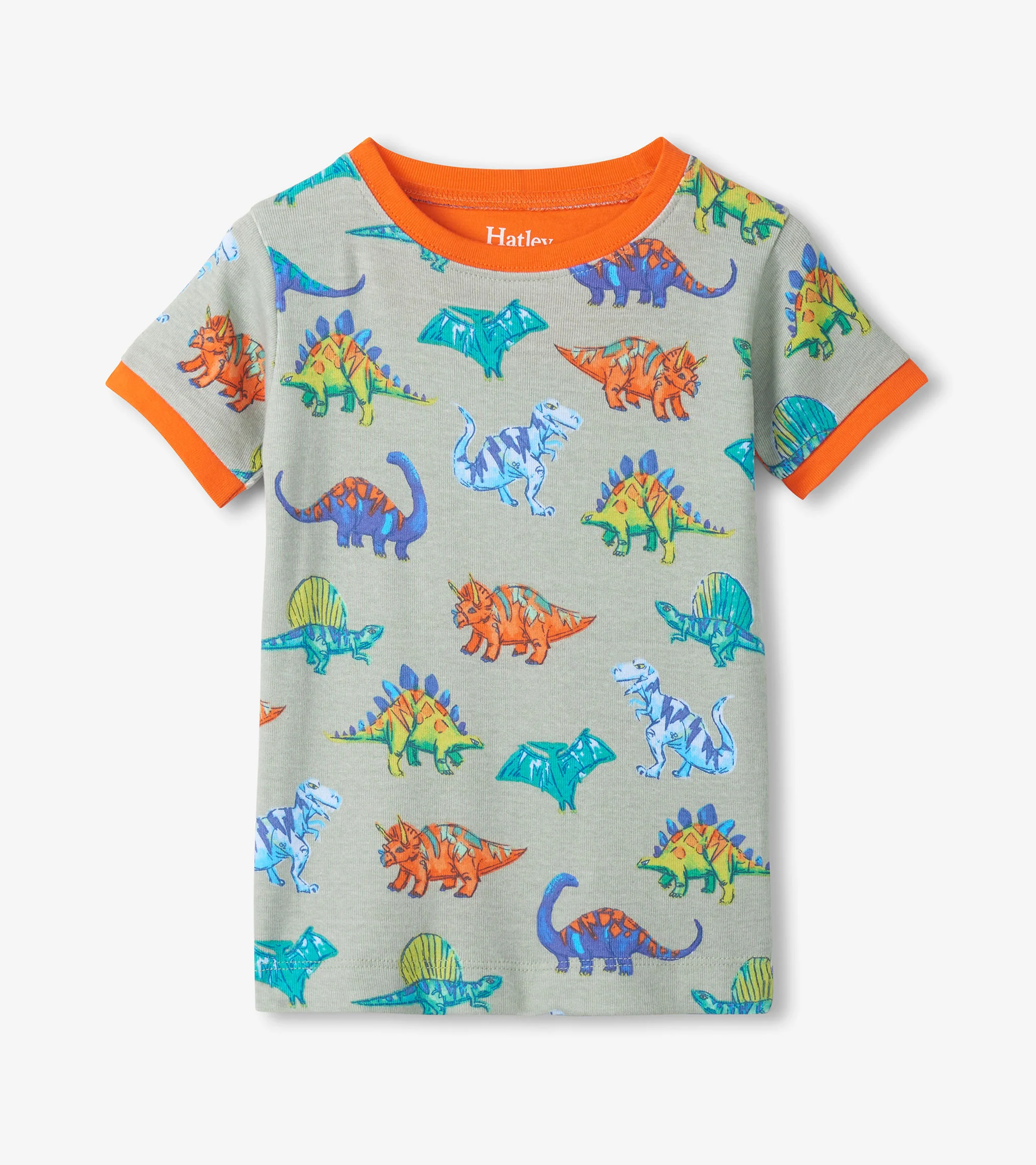 Boys Dino Party Cotton Short Pajama Set - Image 2