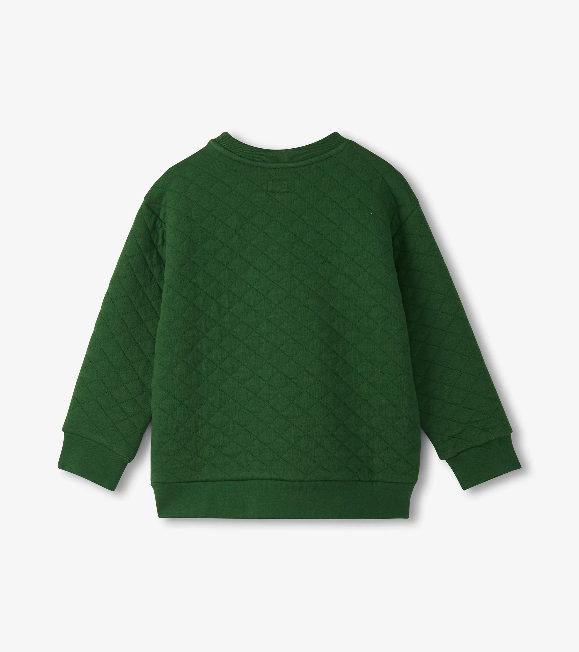 Boys Eden Green Quilted Pullover - Image 2