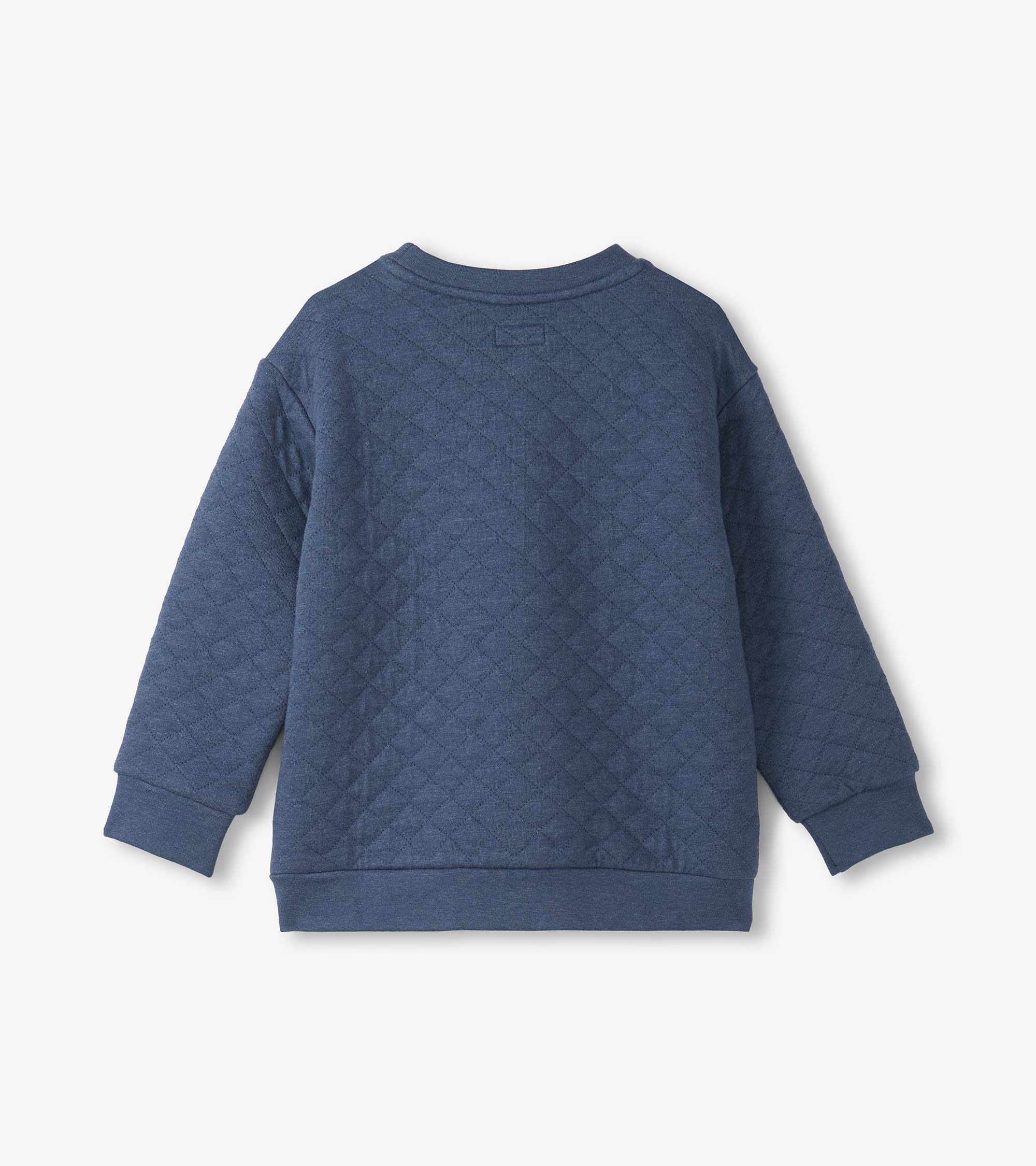 Boys Ensign Blue Quilted Pullover - Image 4