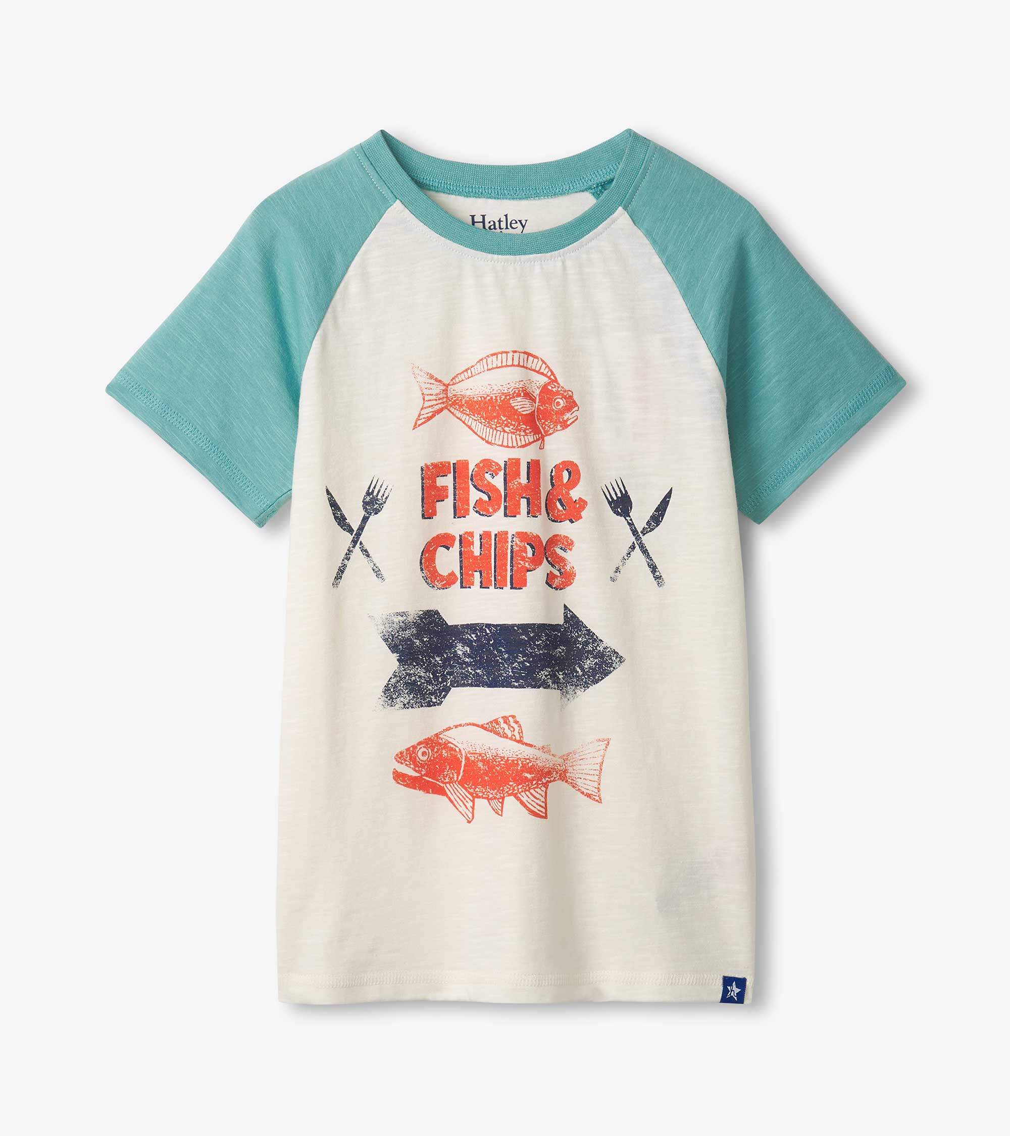 Boys Fish & Chips Raglan T-Shirt