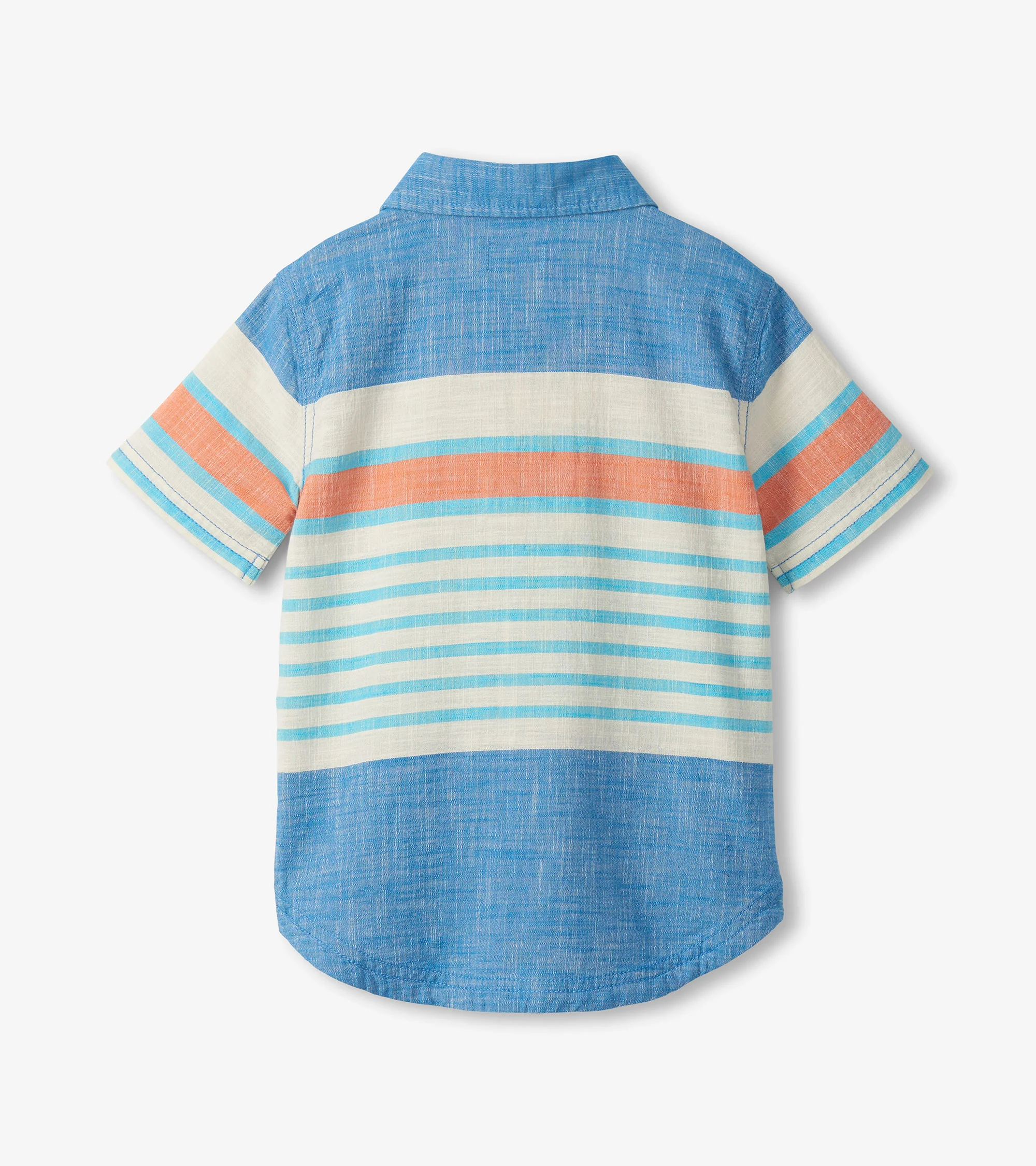 Boys Fresh Stripes Chambray Button Down Shirt - Image 2