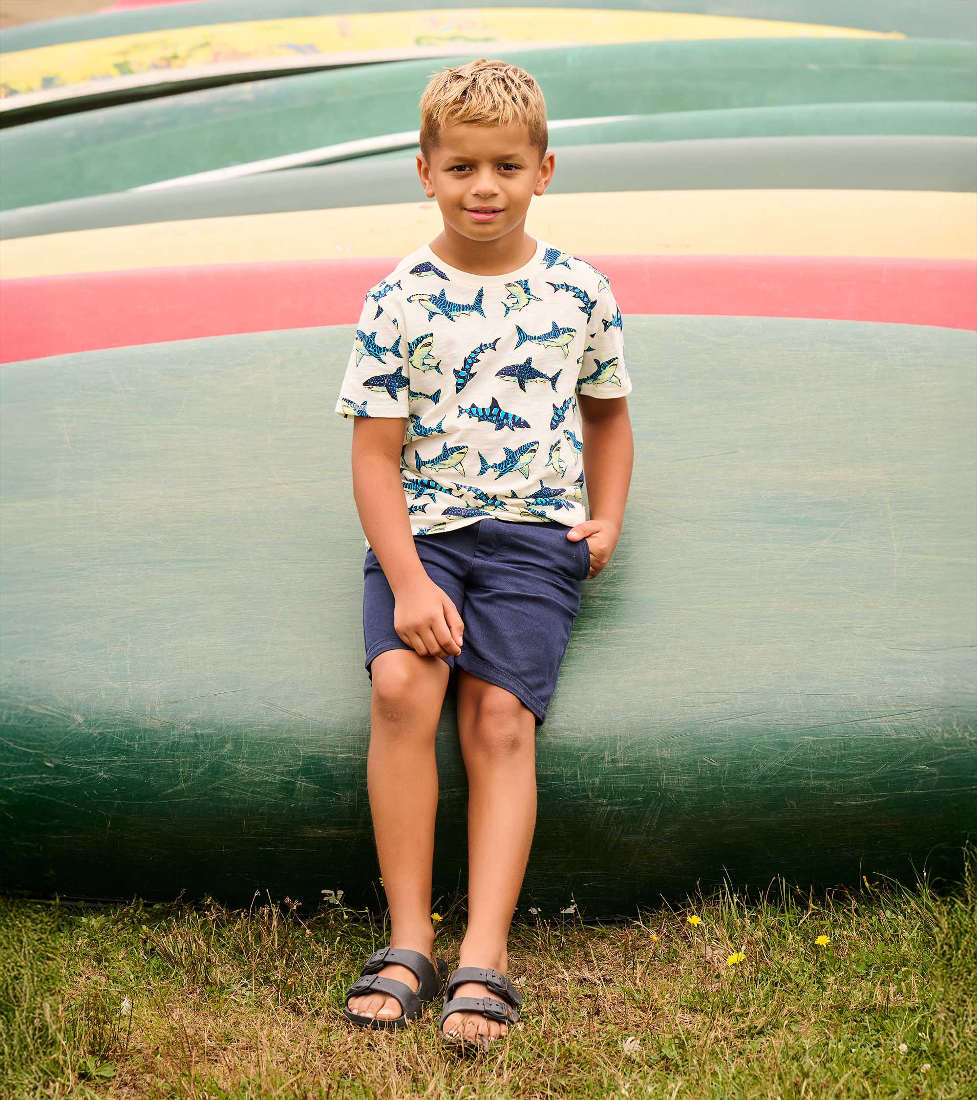 Boys Glow in the Dark Sharks Graphic Tee