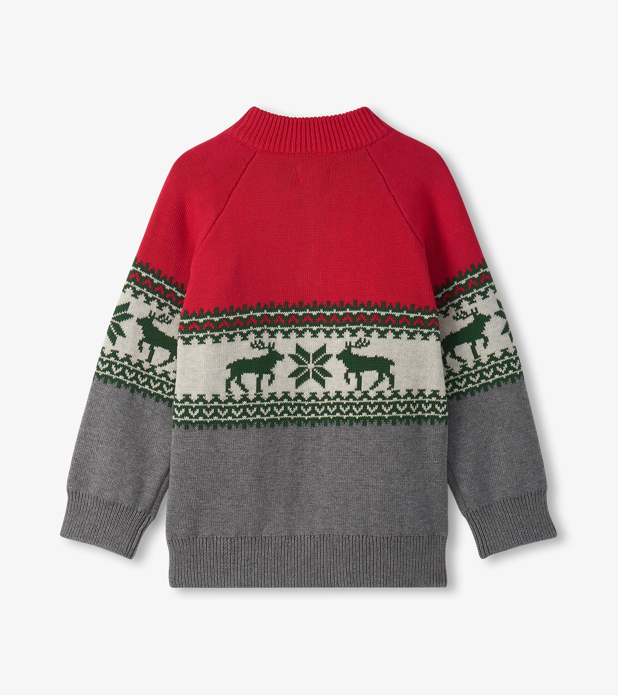 Boys Holiday Elk Mockneck Sweater - Image 3