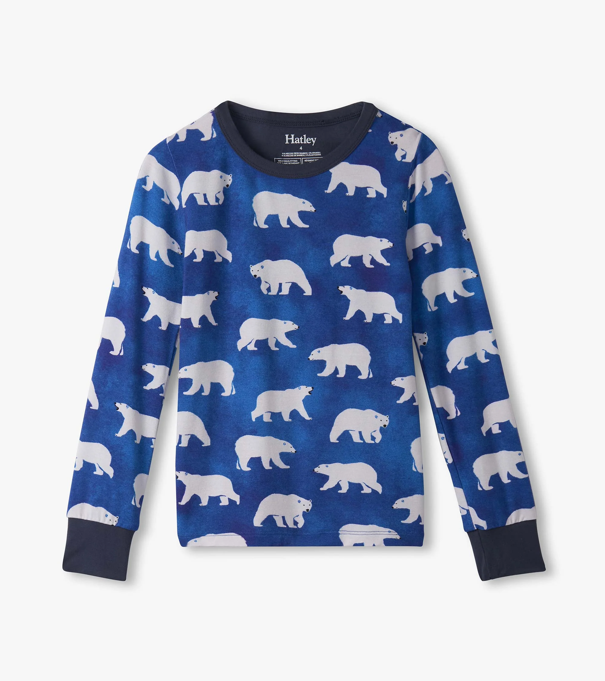 Boys Midnight Polar Bear Pajama Set - Image 3