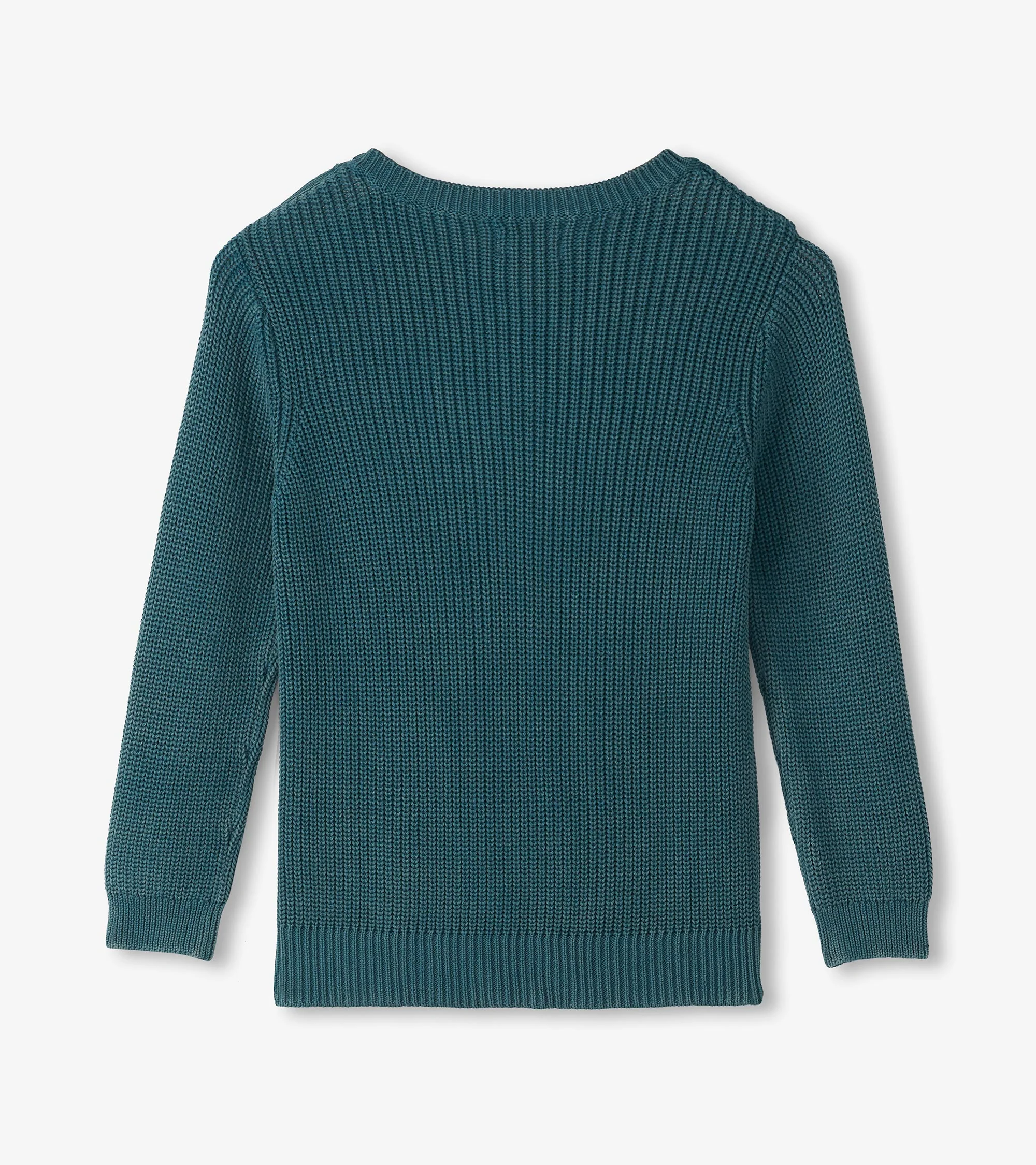 Boys Moroccan Blue Button Neck Sweater - Image 3