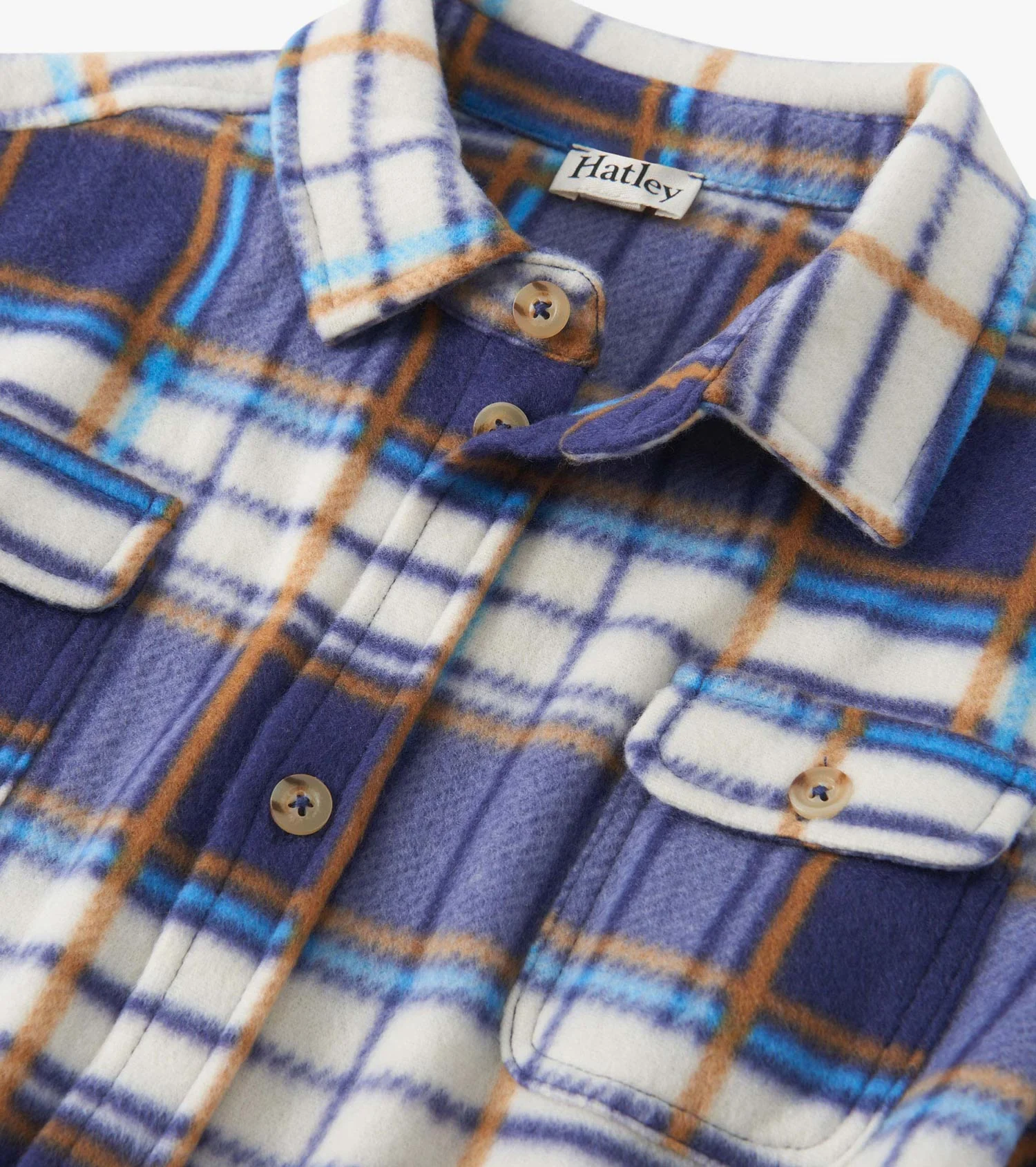 Boys Mountain Top Plaid Fleece Button-Up Shirt - Image 5