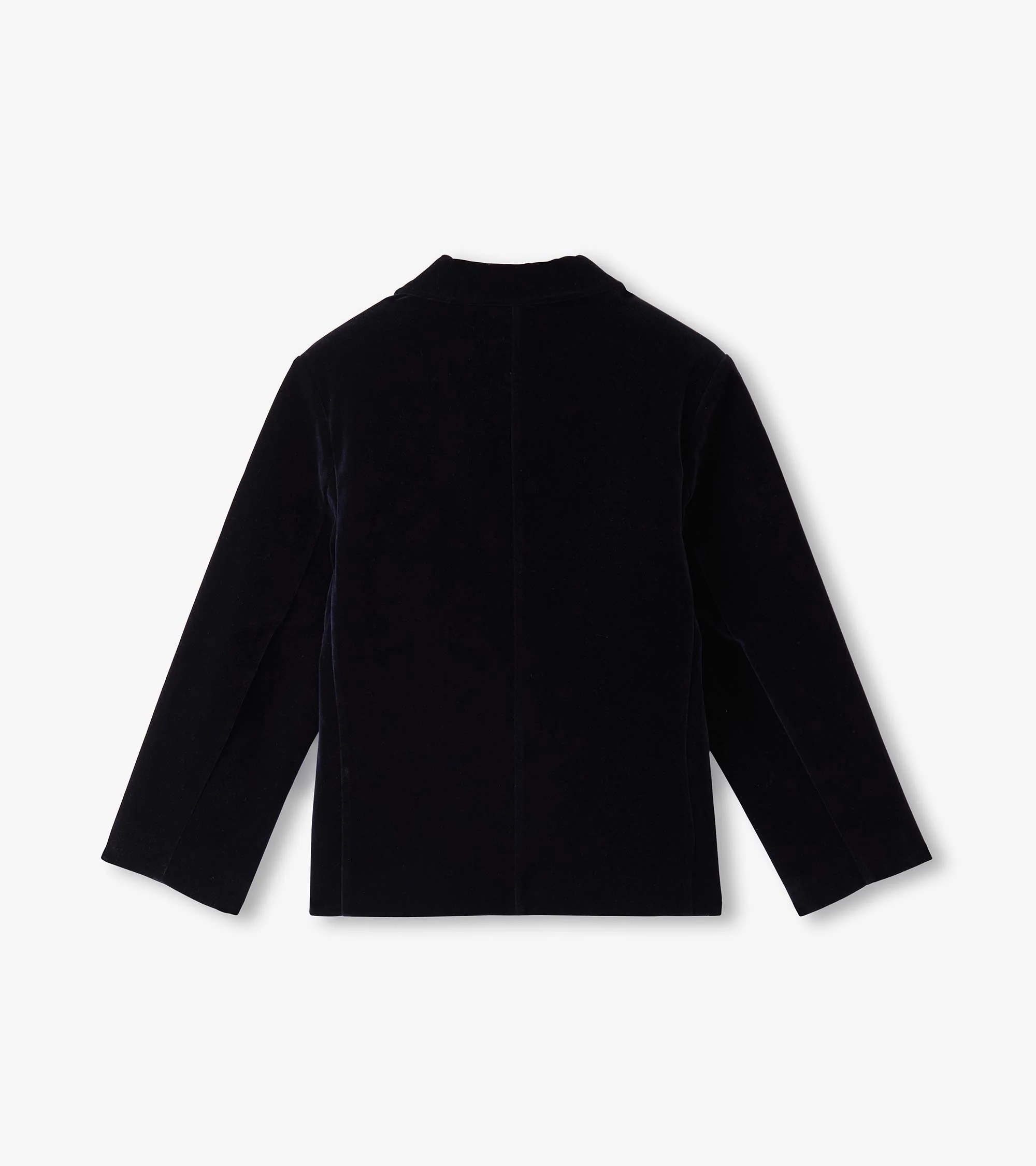 Boys Navy Velveteen Holiday Blazer - Image 3