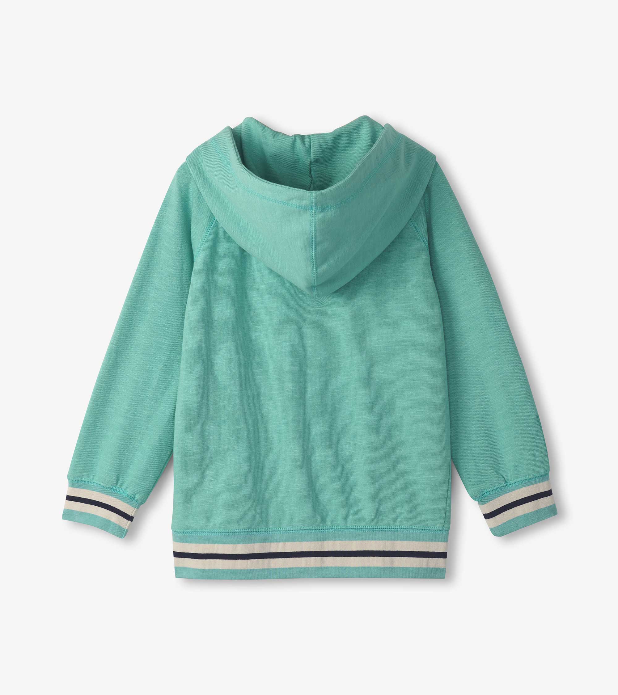 Boys Nile Blue Zip-Up Hoodie - Image 6