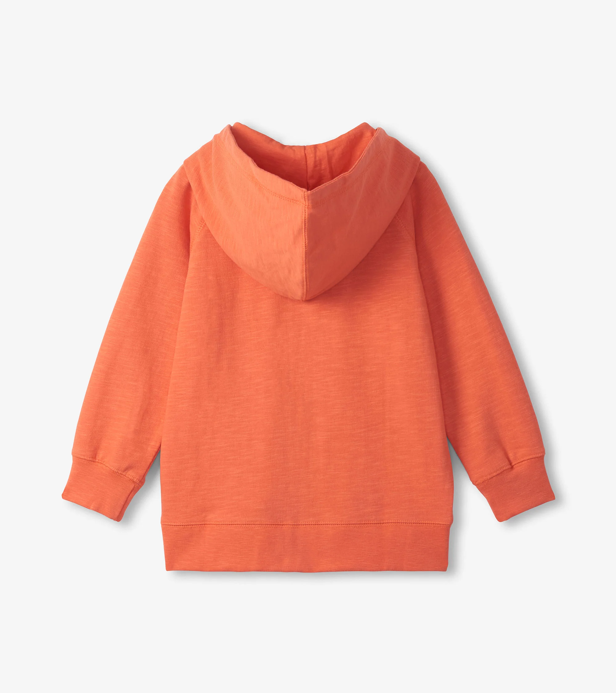 Boys Orange Full-Zip Hoodie - Image 2