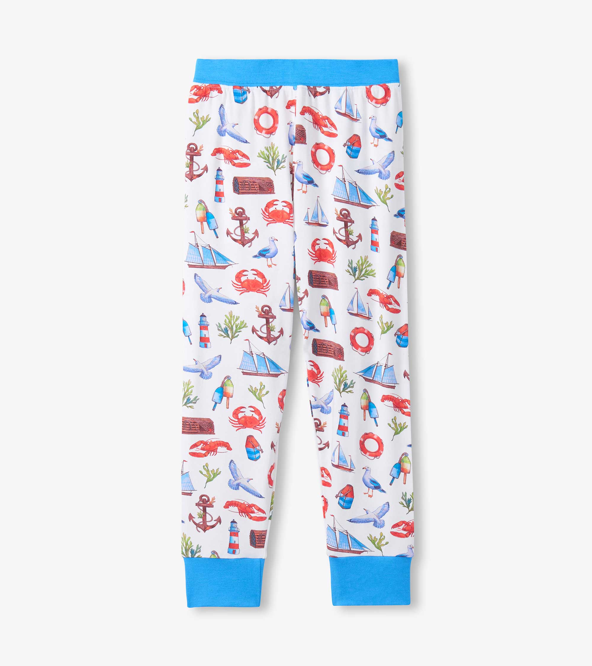 Boys Painted Seascape Bamboo Pajama Set - Image 3