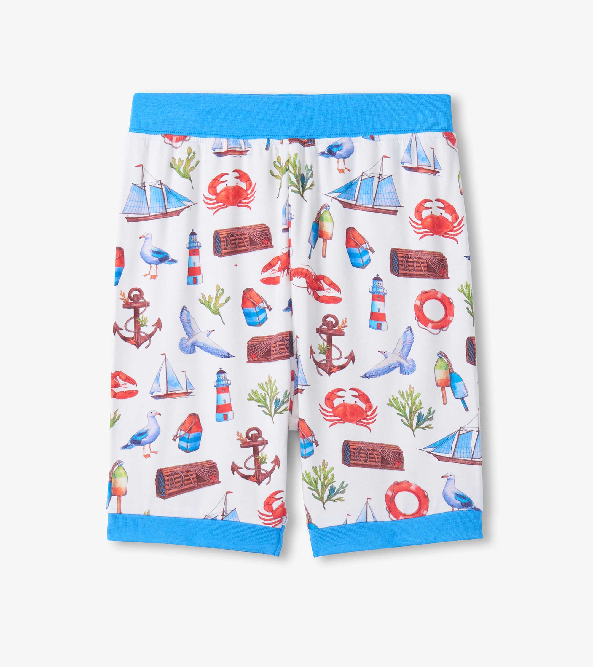 Boys Painted Seascape Bamboo Short Pajama Set - Image 5