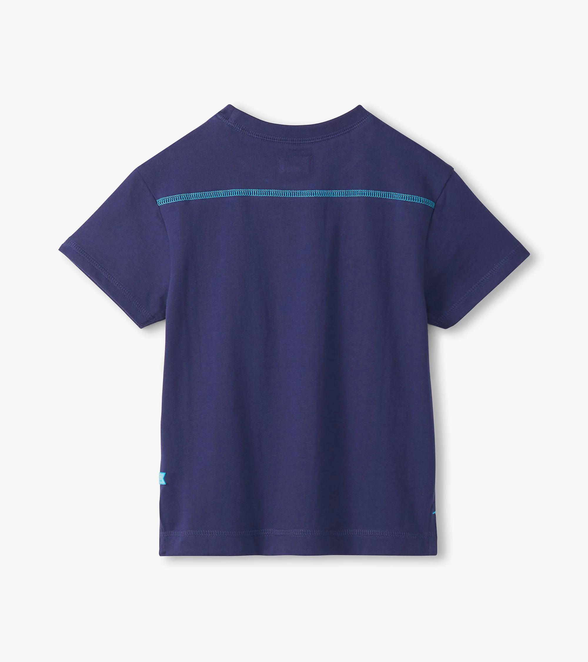 Boys Patriot Blue Drop Shoulder T-Shirt - Image 2