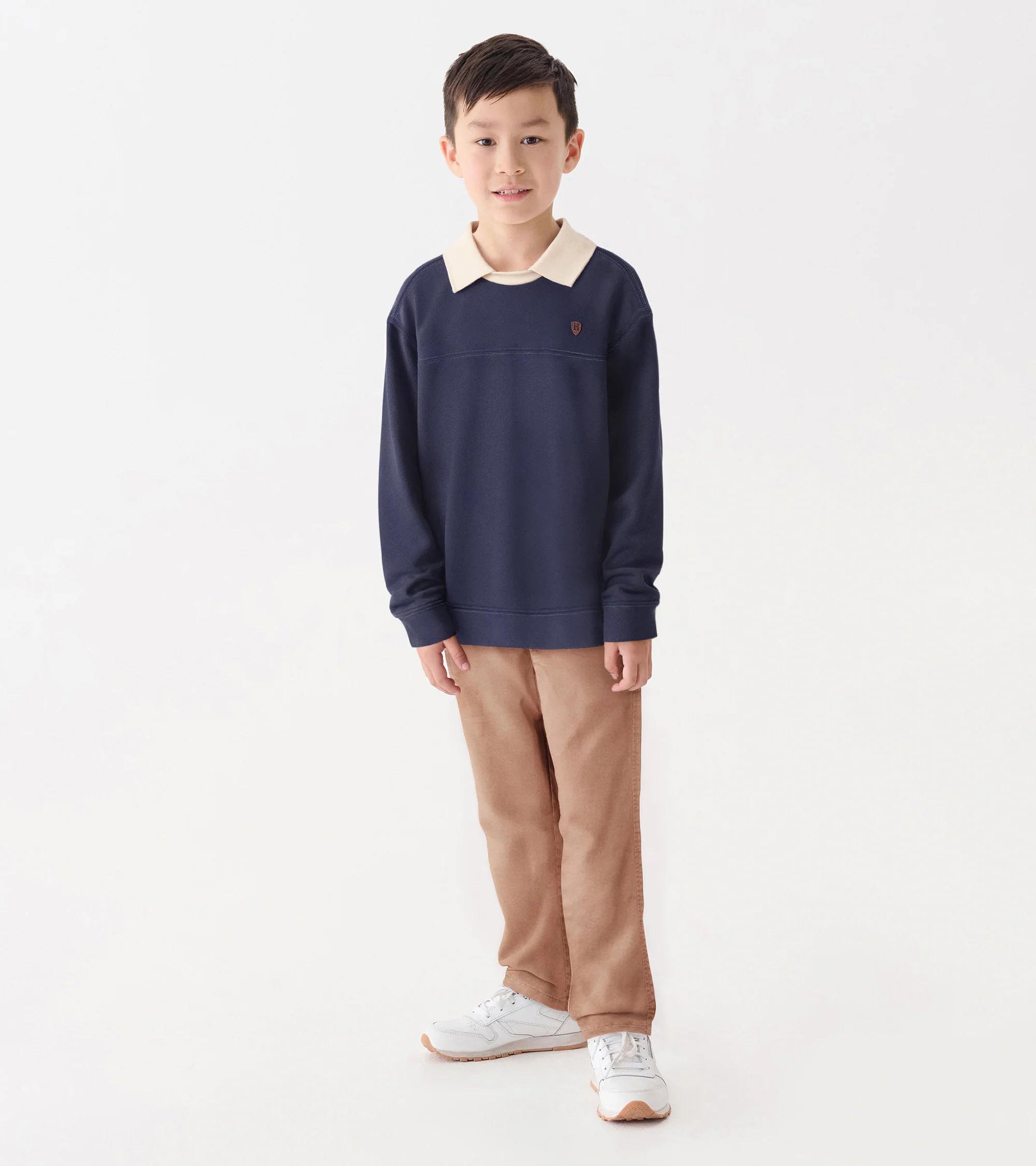 Boys Patriot Blue Fooler Polo Pullover - Image 2