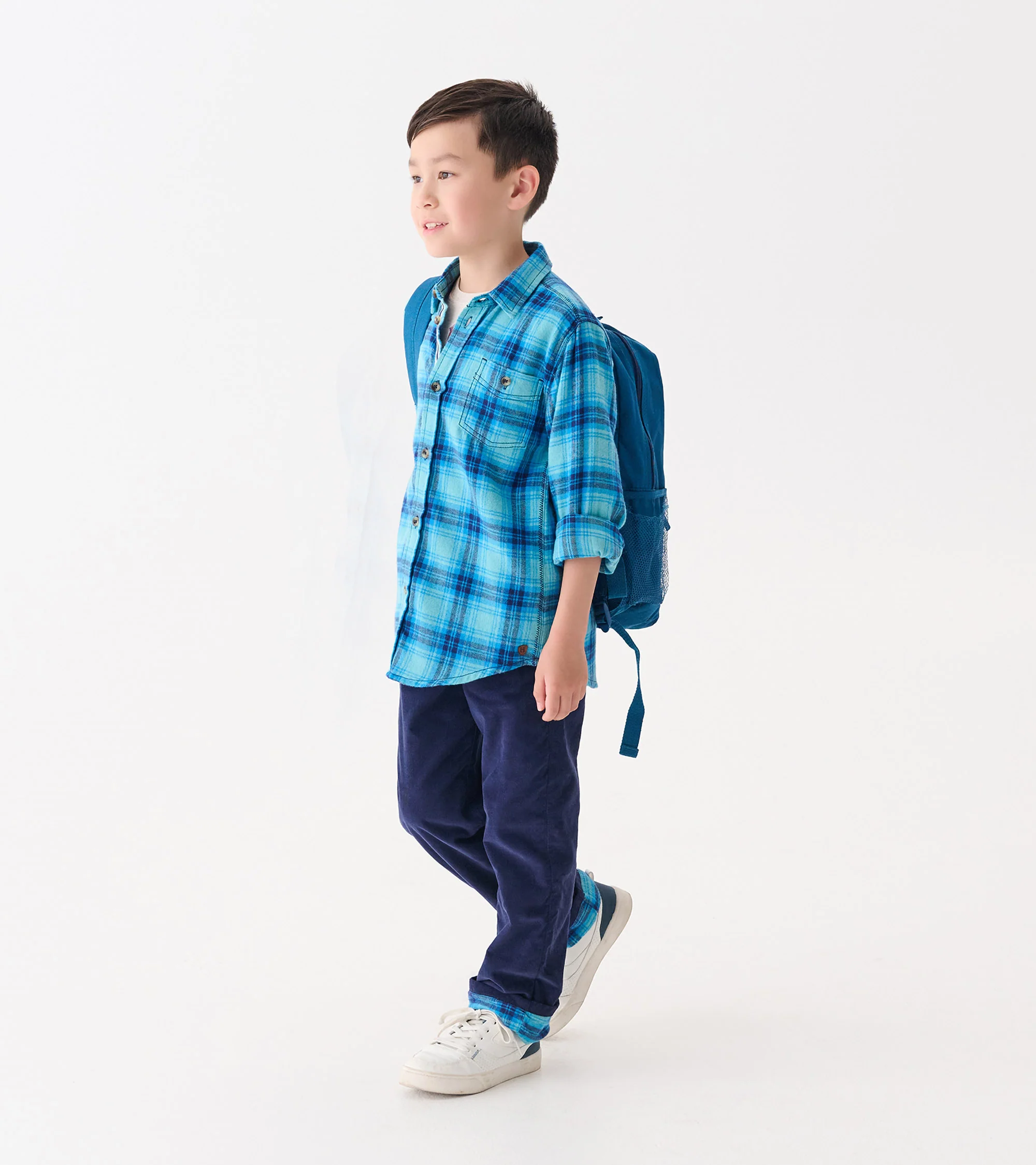 Boys Patriot Blue Pull-On Lined Corduroy Pants - Image 3