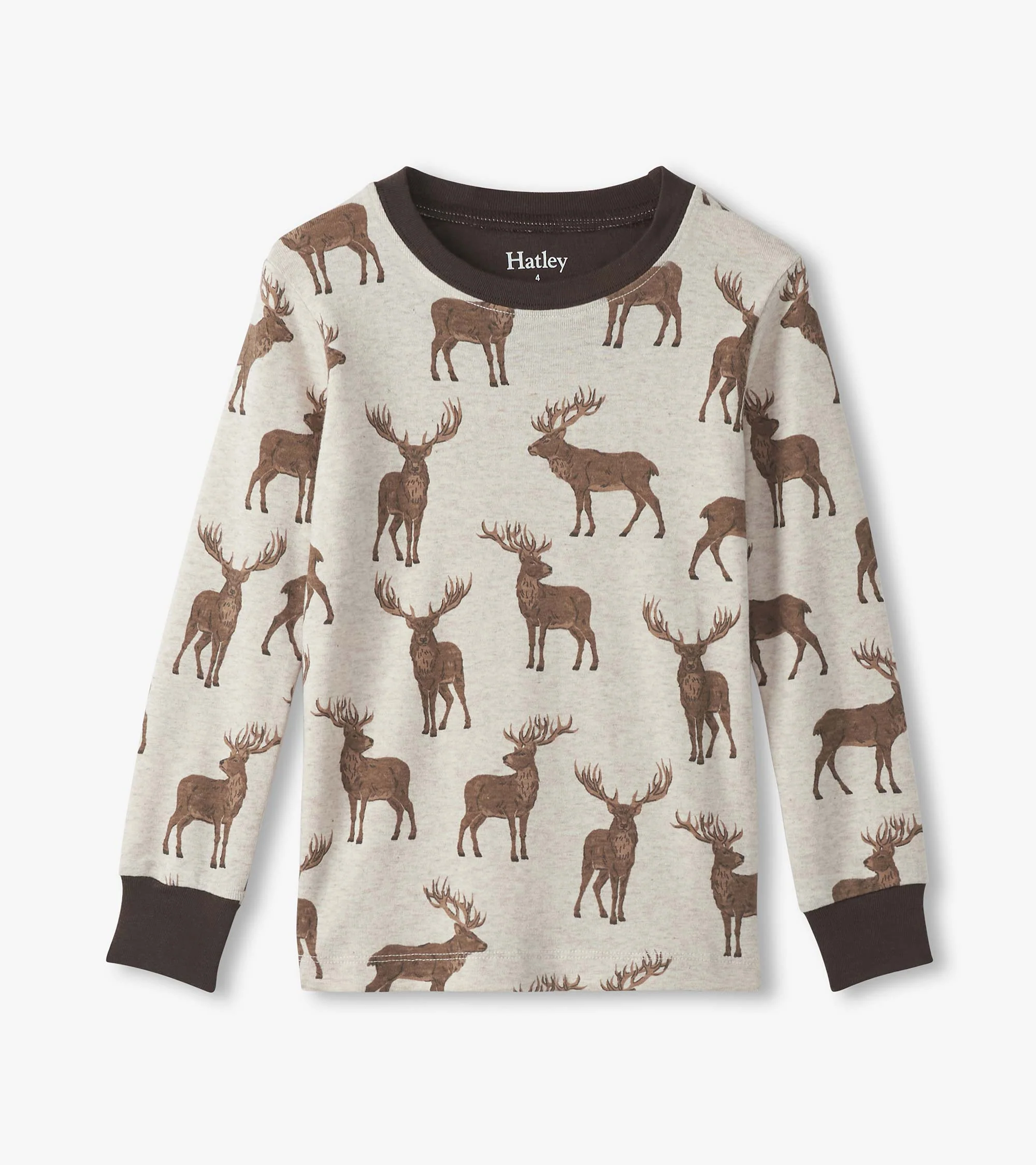 Boys Pine Brush Stags Cotton Pajama Set - Image 2