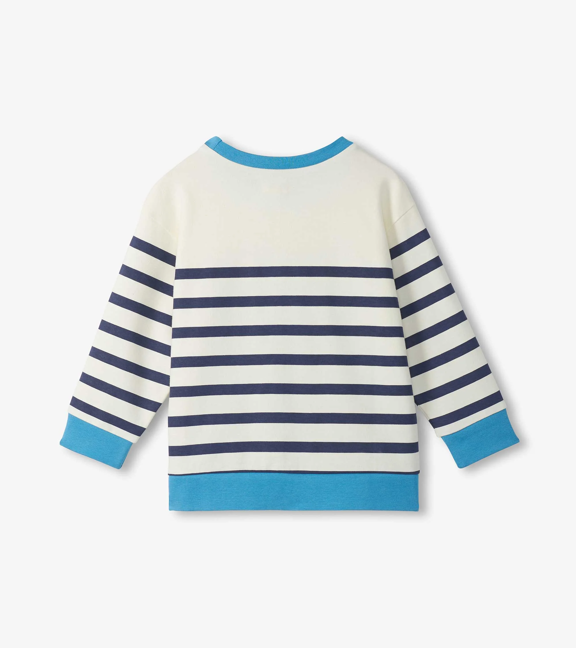 Boys Preppy Stripes Pullover Sweatshirt - Image 2