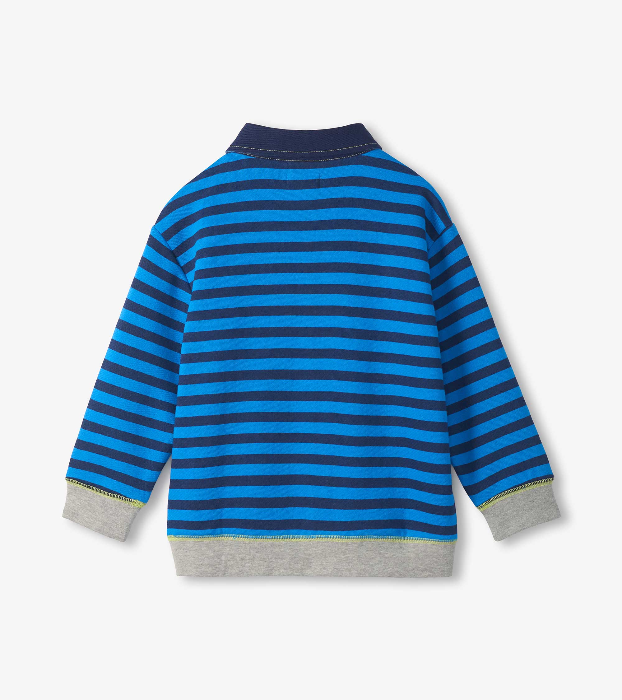 Boys Printed Stripes Rugby Sweatshirt - Image 2