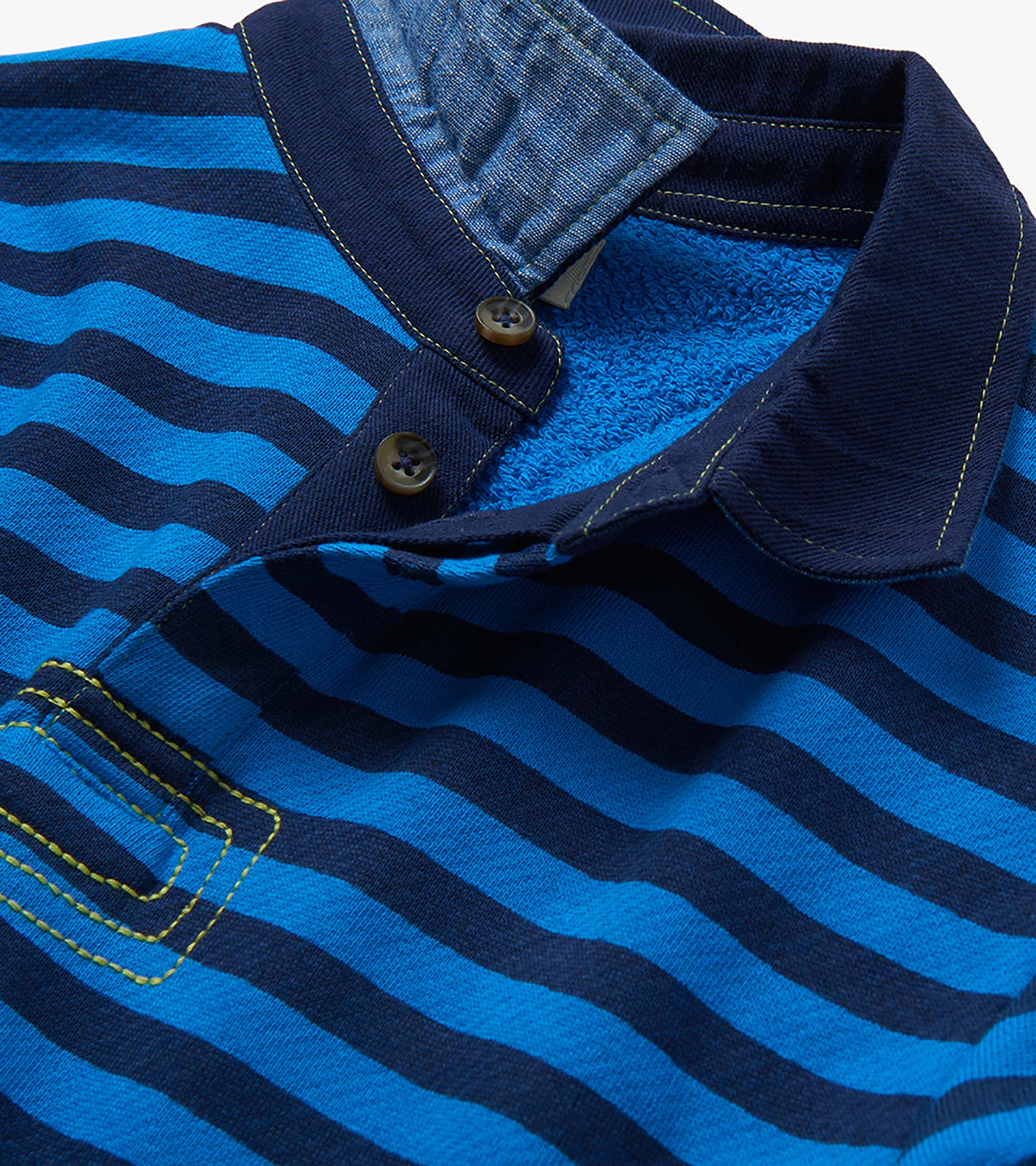 Boys Printed Stripes Rugby Sweatshirt - Image 3
