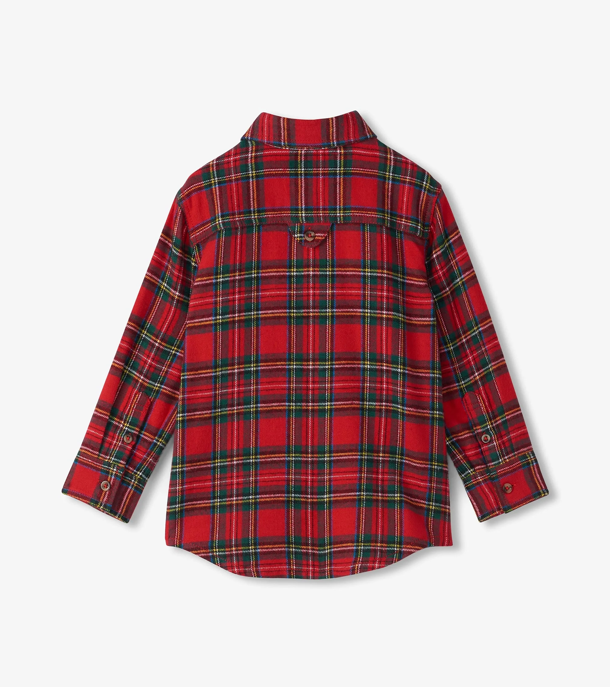 Boys Red Plaid Button Down Shirt - Image 4