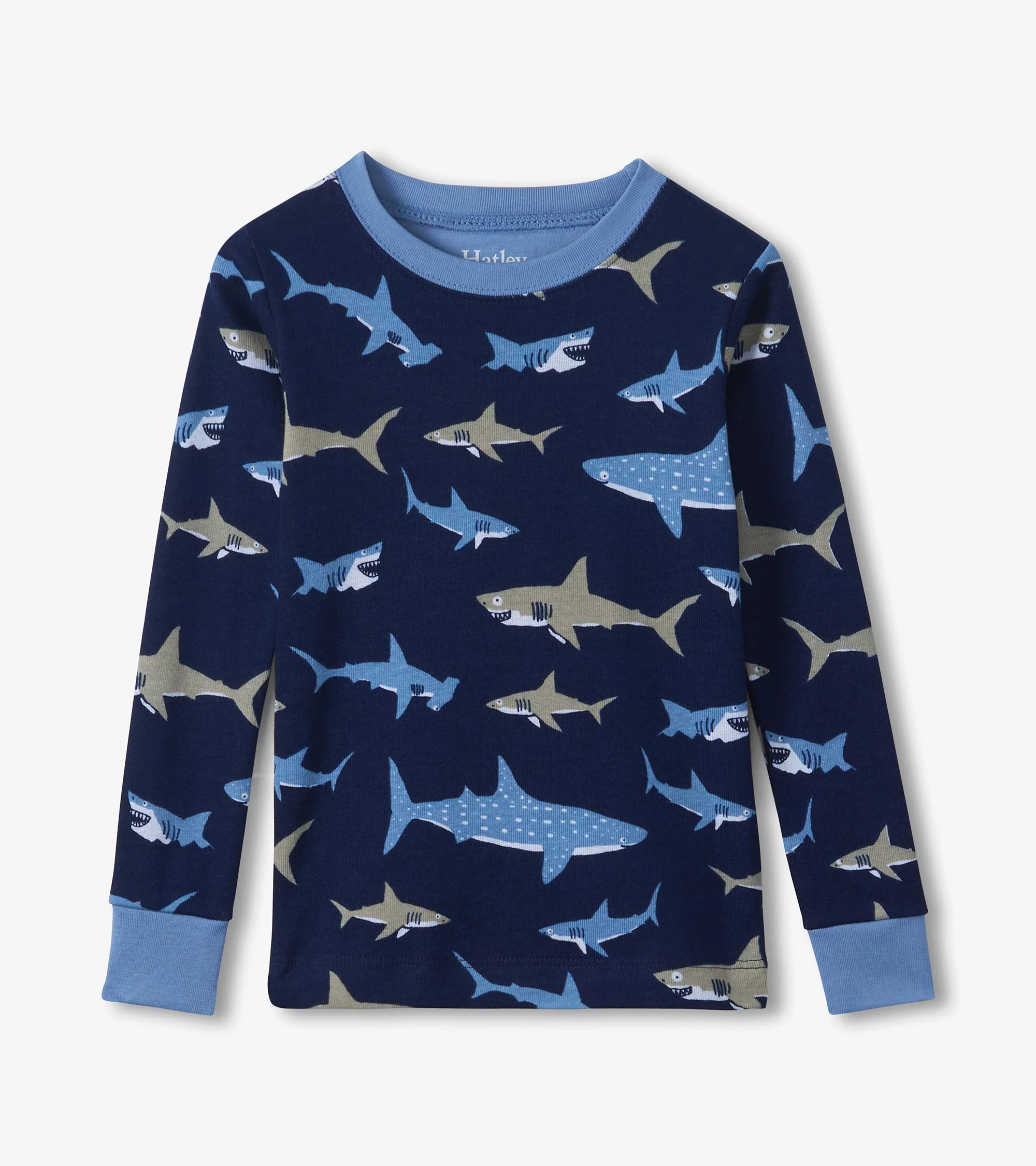 Boys Shark Frenzy Long Sleeve Pajama Set - Image 2