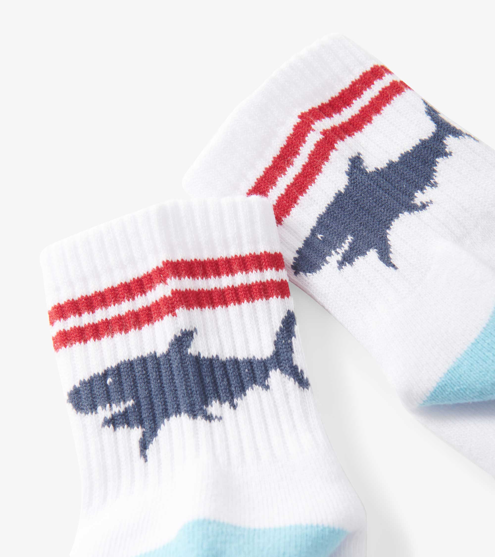 Boys Shark Silhouette Crew Socks - Image 2